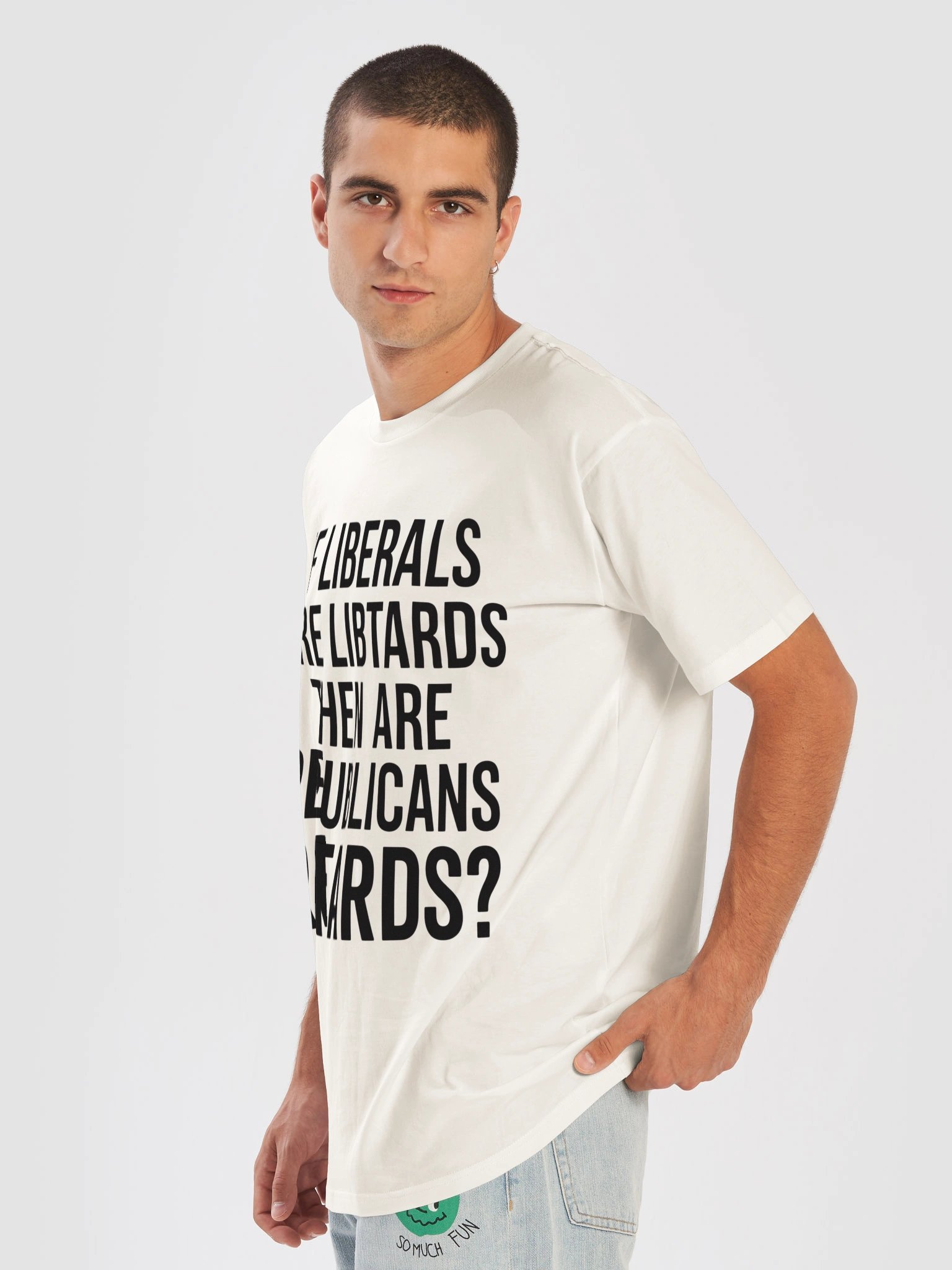 "If Liberals Are Libtards..." Funny Political Satire Unisex Graphic T-Shirt product image (26)