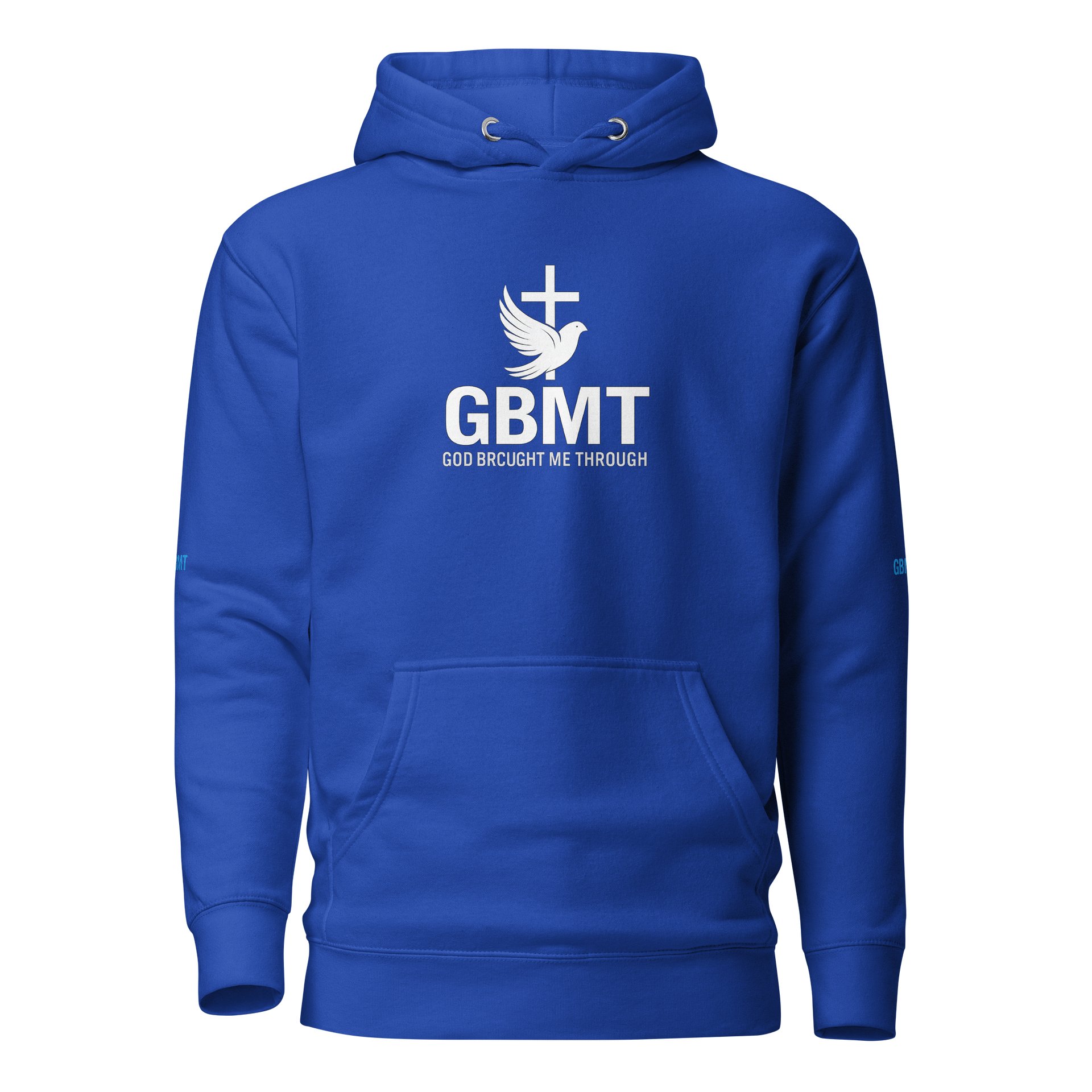 GBMT “God Brought Me Through” Blue Faith Hoodie | Real Survivor Collection product image (1)