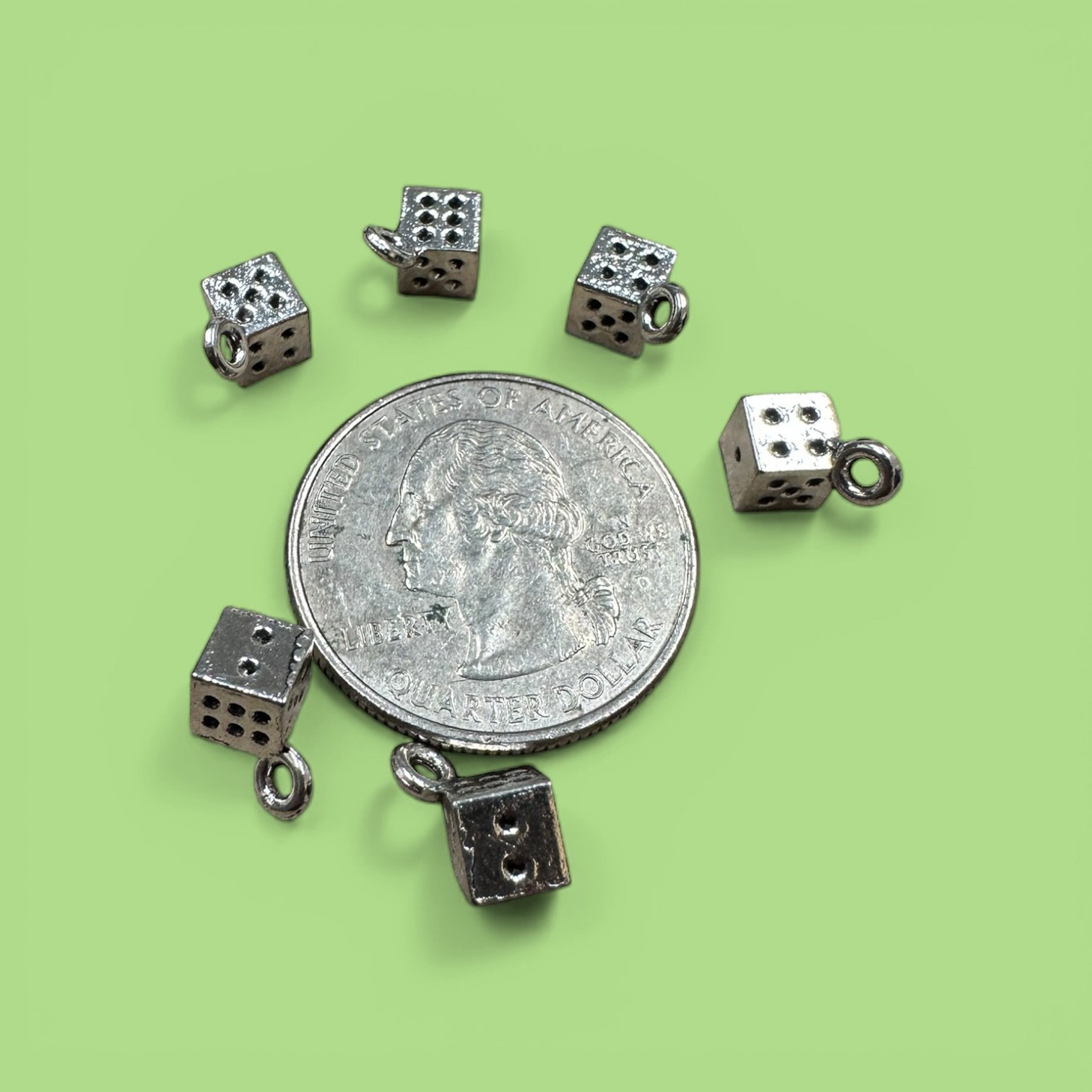 Mini Dice Silver Whinny Winners Braid and Bridle Charms for Horses | Little Shop of Ponies product image (2)