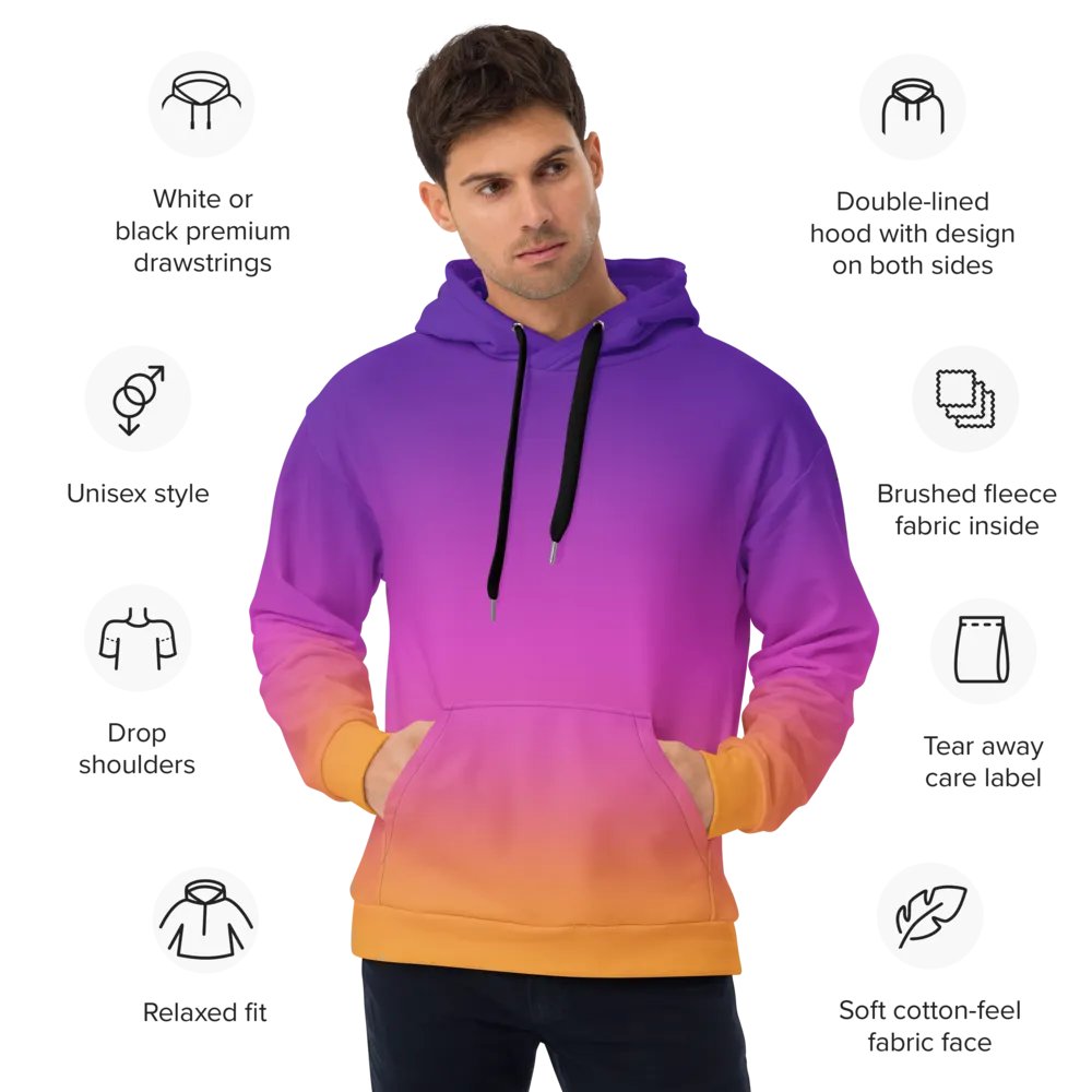 Sunset Gradient Flag Wings Hoodie product image (4)