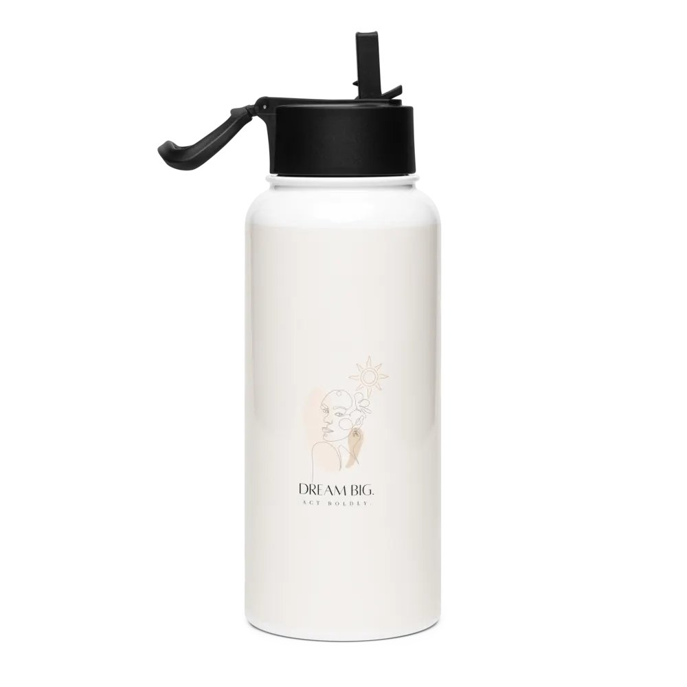 Stainless Steel Water Bottle with a Straw Lid SWFB0146 product image (2)