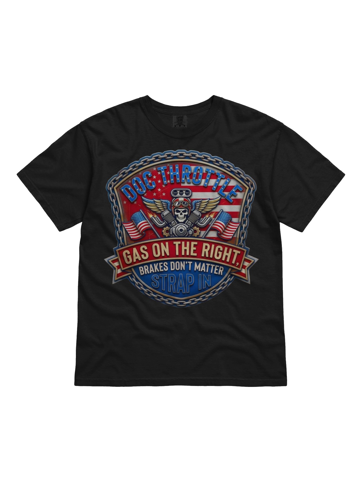 Patriotic Biker Skull T-Shirt product image (3)