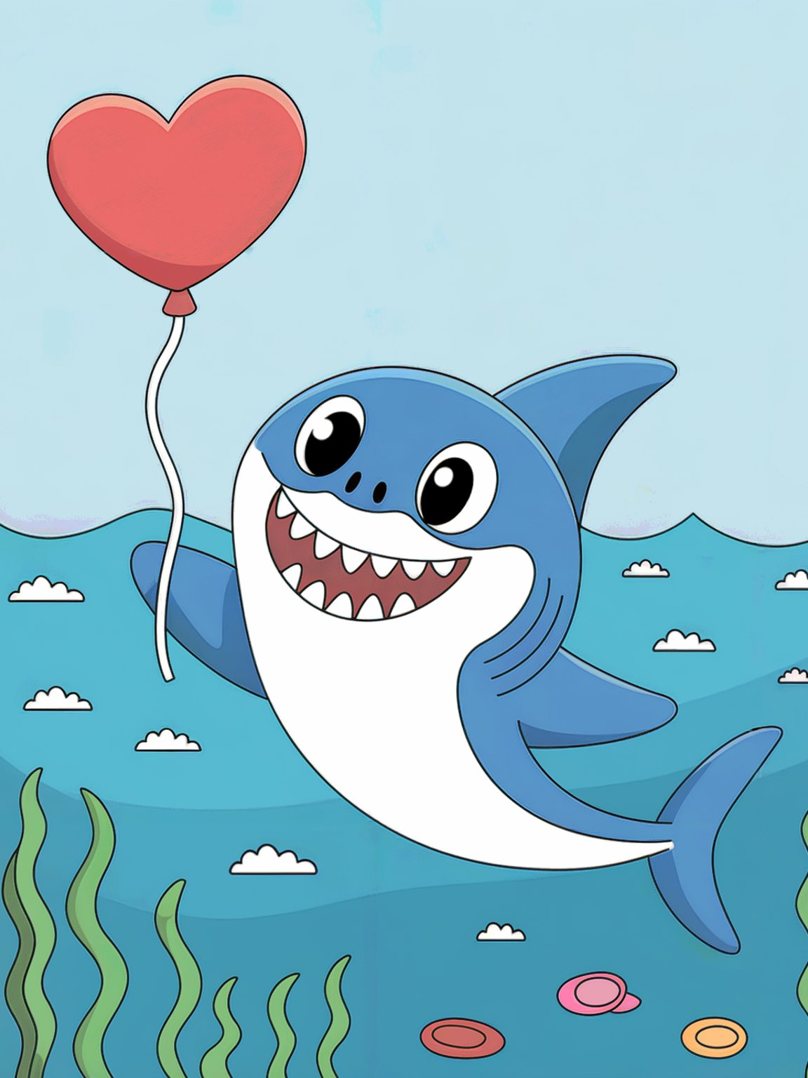 20 Adorable Shark Coloring Pages for Kids & Adults – Fun Ocean Adventure product image (3)