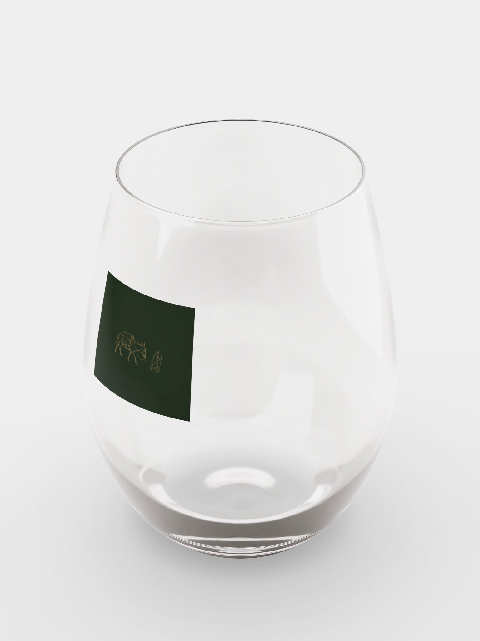 Donkey Pack Line Art Stemless Wine Glass product image (5)