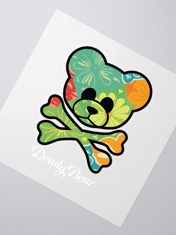 Floral Deady Bear Kiss Cut Stickers product image (2)