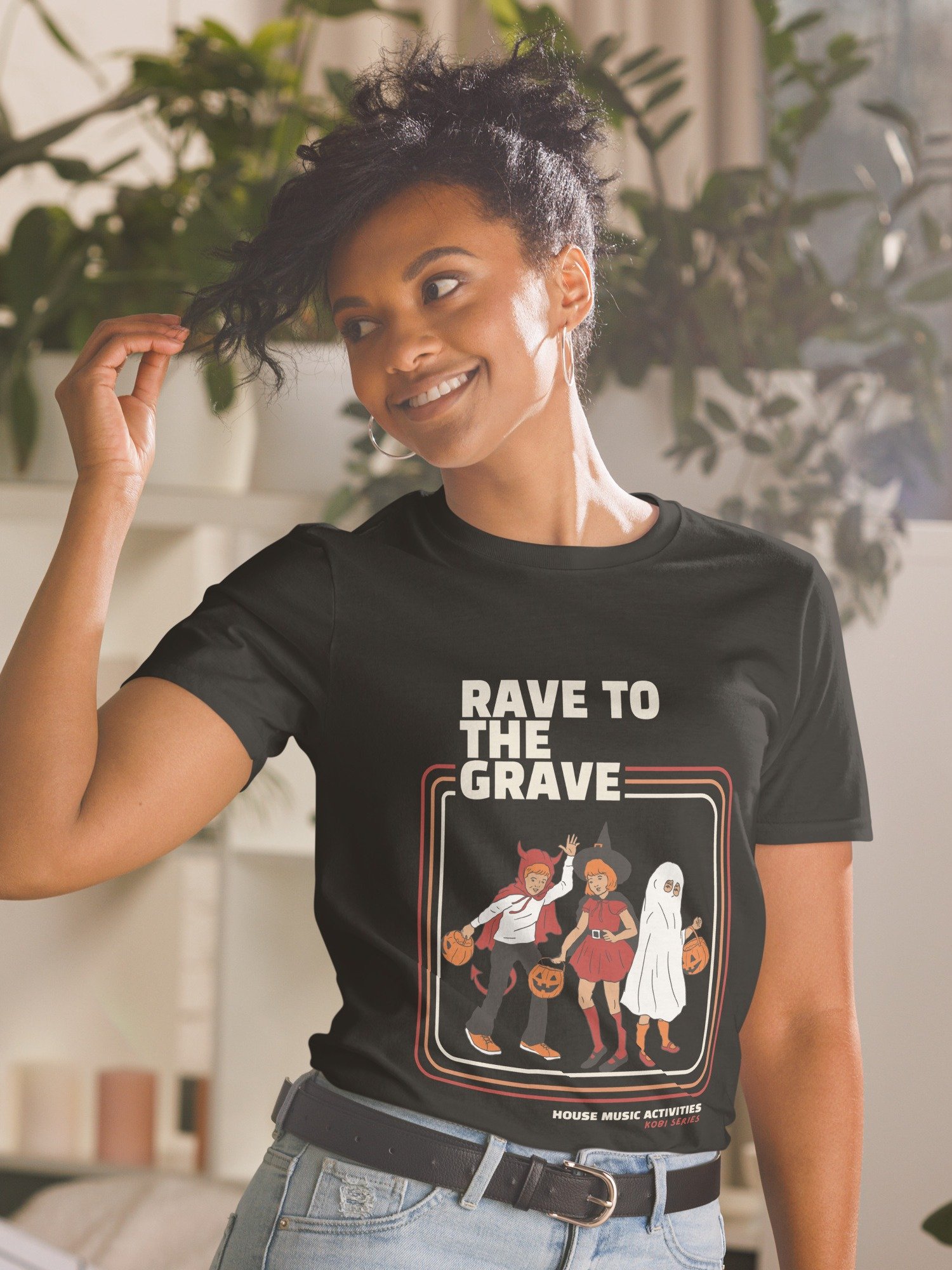 Rave to the Grave Halloween Unisex T-Shirt product image (4)