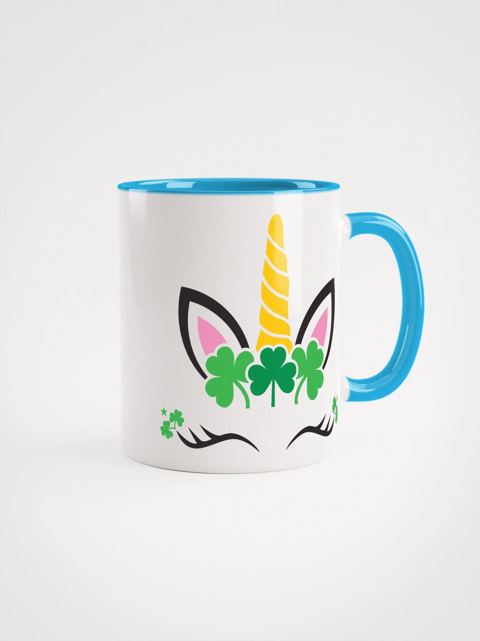 Irish Unicorn ☘️ Peek-a-Boo Coloured Stem Ceramic Mug product image (5)