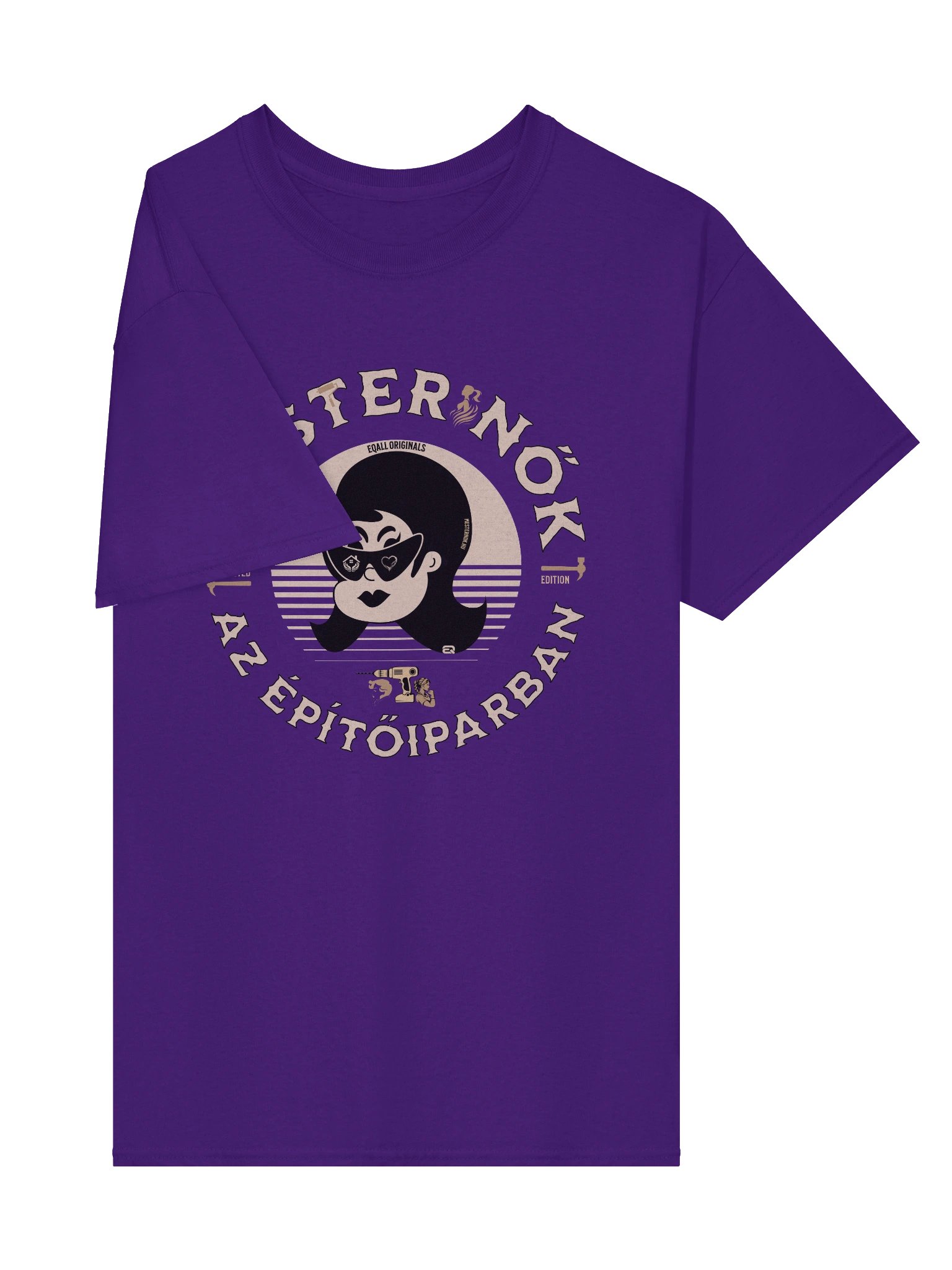 Laza Mesternő Retro Vibe_Unisex 100% Pamut Gildan Dizájn_EQALL.hu® Originals_Barna / Bézs product image (5)