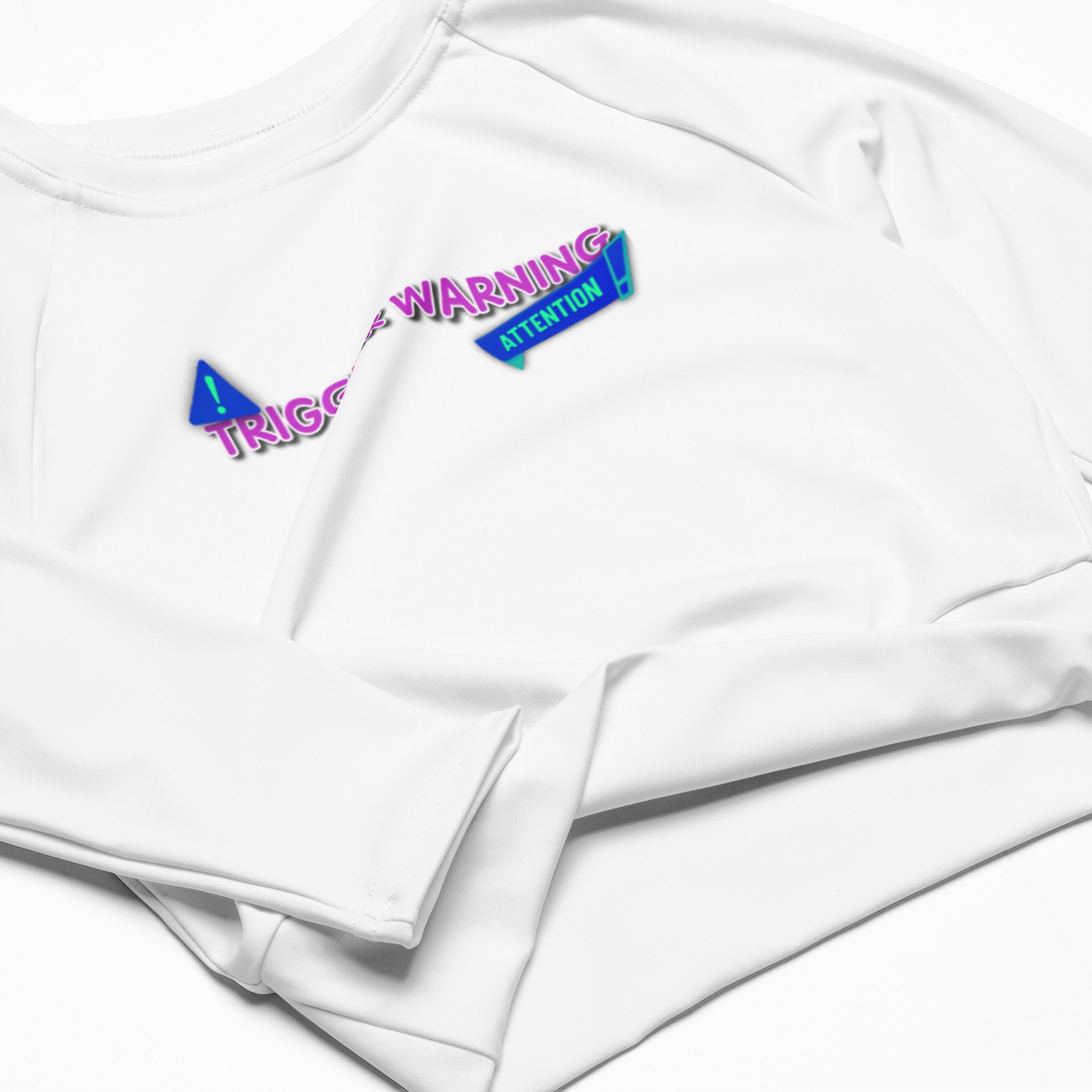 Trigger Warning Long Sleeve Crop product image (4)