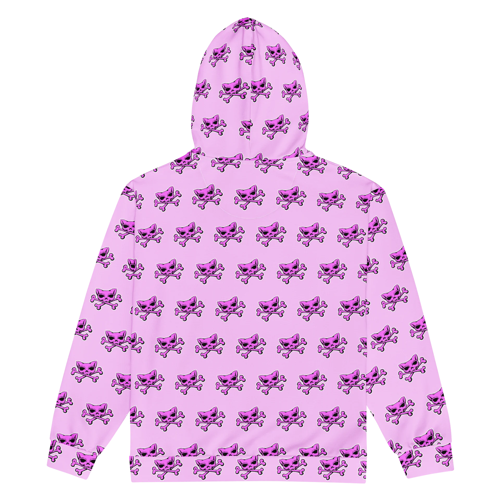 (Light Mode) Pink Kat Skull Zip Hoodie product image (2)