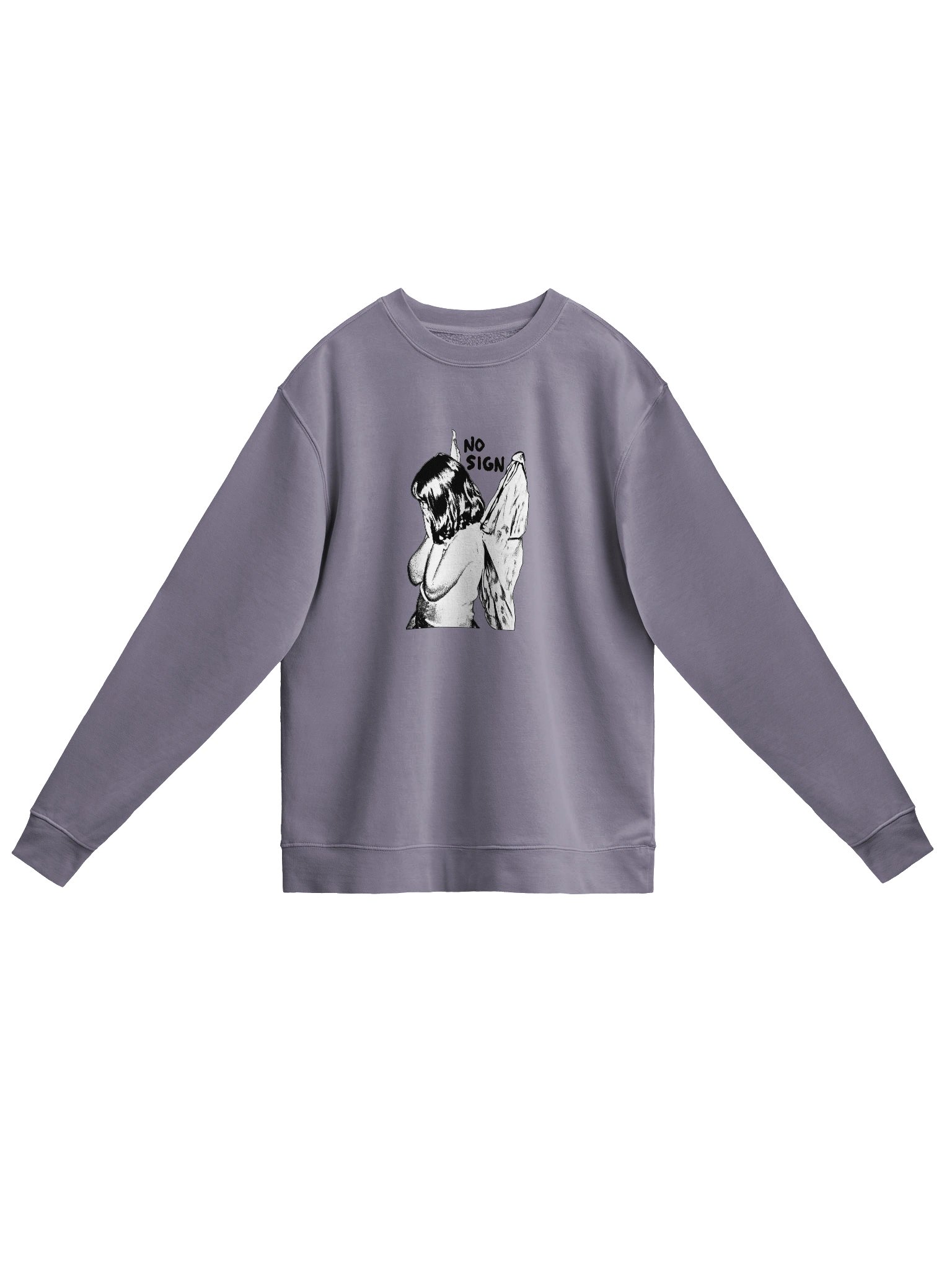 "NO SIGN" pigment crewneck product image (1)