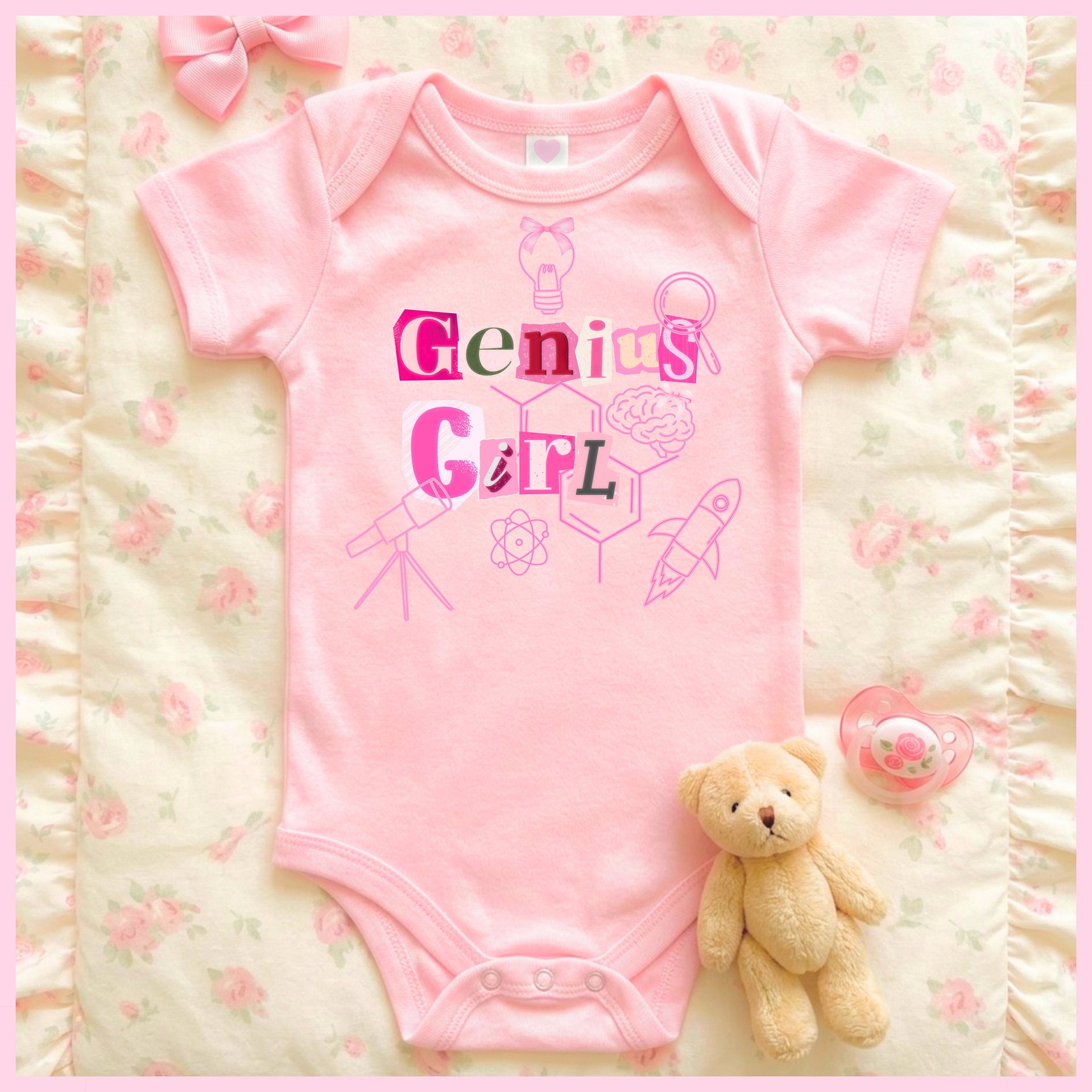 Genius Girl🩷Super Soft🪽Onesie🩷 product image (1)