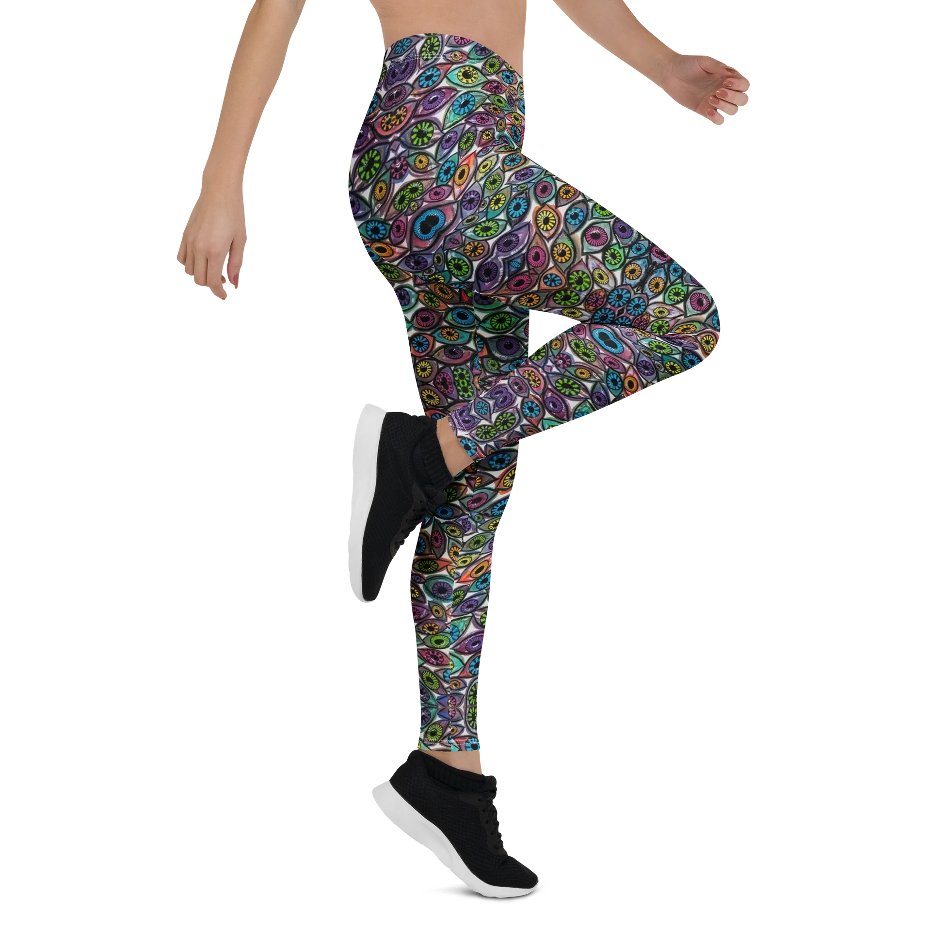 Psychedelic Eyes All Over Print Leggings | Eye See You Too product image (7)
