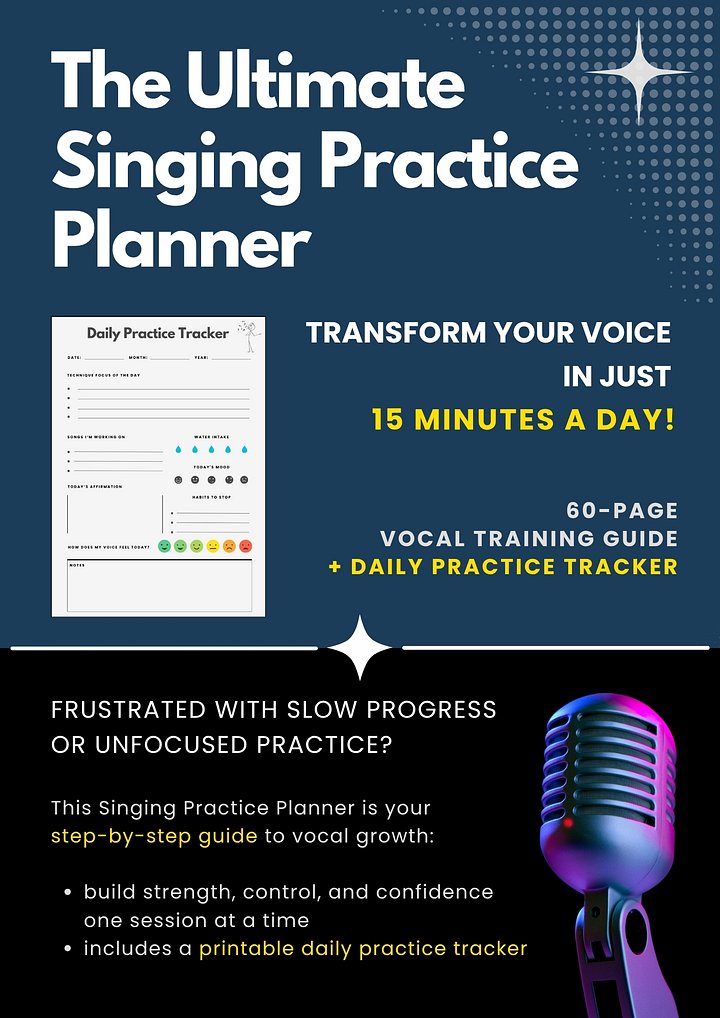 The Ultimate Singing Practice Planner: Transform Your Voice in 15 Minutes a Day! product image (1)