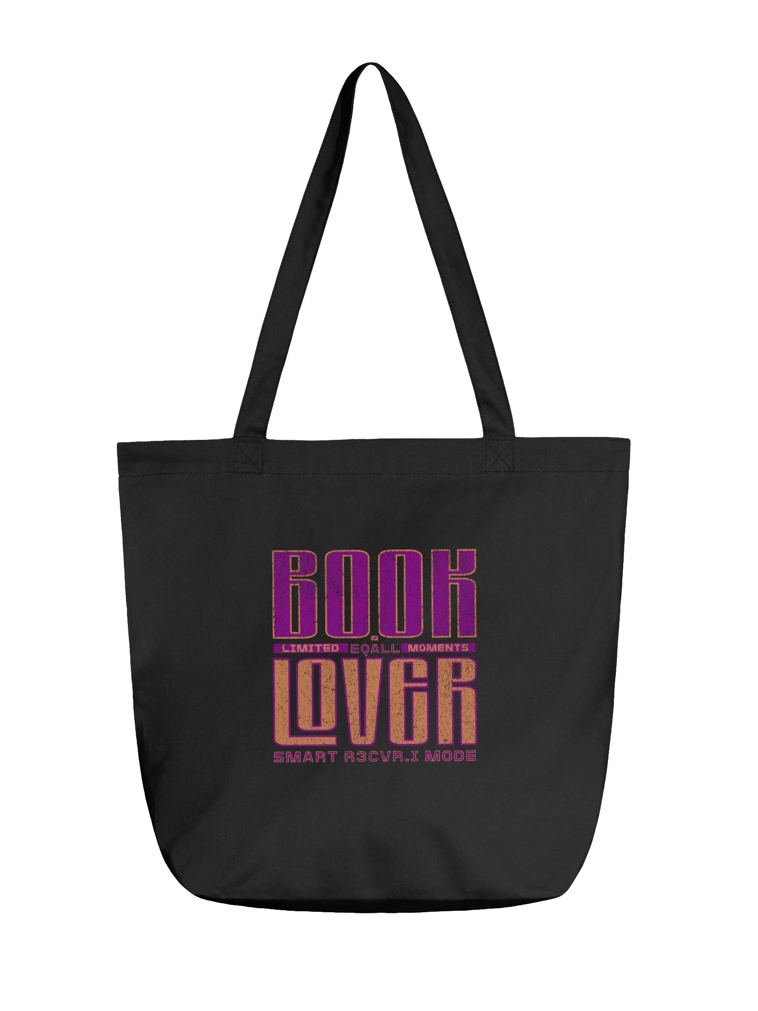 BOOK Lover Moments 100% Organic ECO Tote_R3CVR.i mode by EQALL® Essentials_Orng. / Purple product image (1)