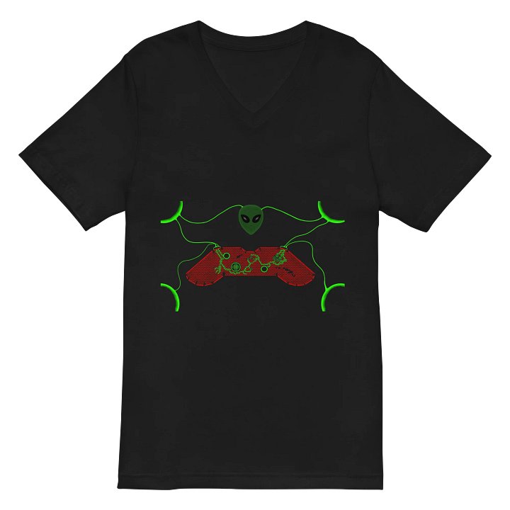Alien-Tech Game Controller V-Neck Tee product image (2)