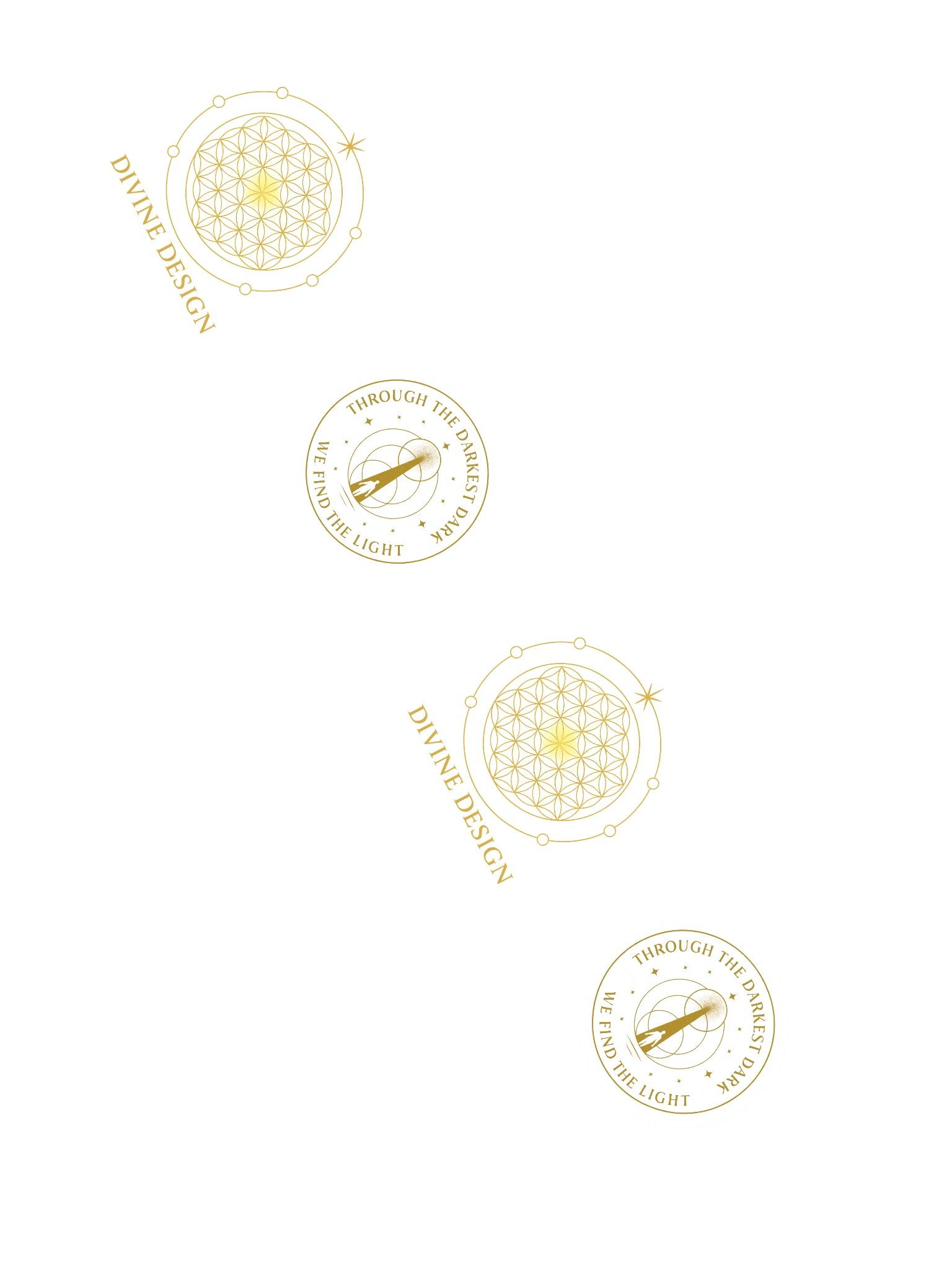 Golden Devine Geometric Sticker Set product image (2)
