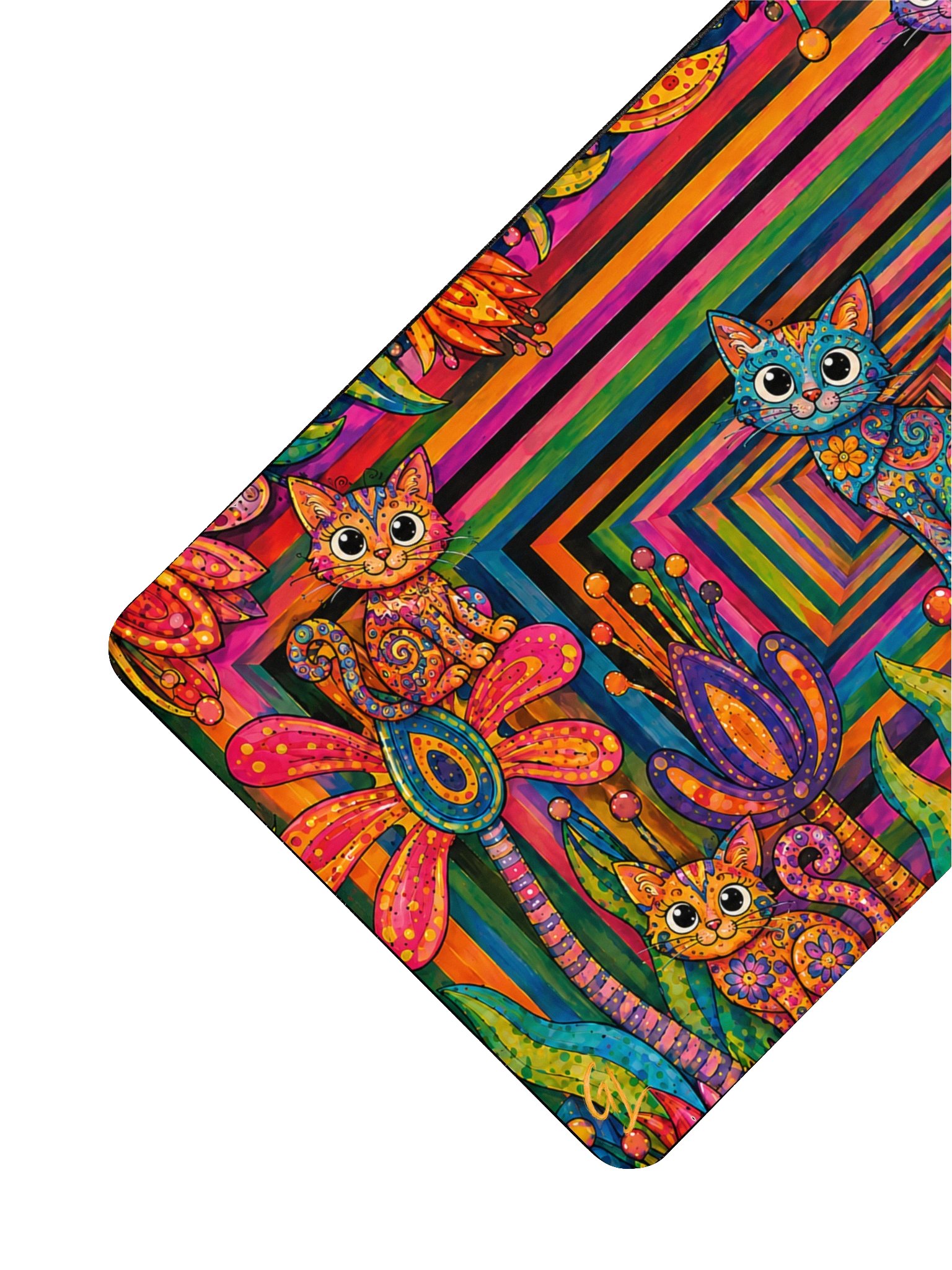 Chats psychédéliques en jardin product image (3)