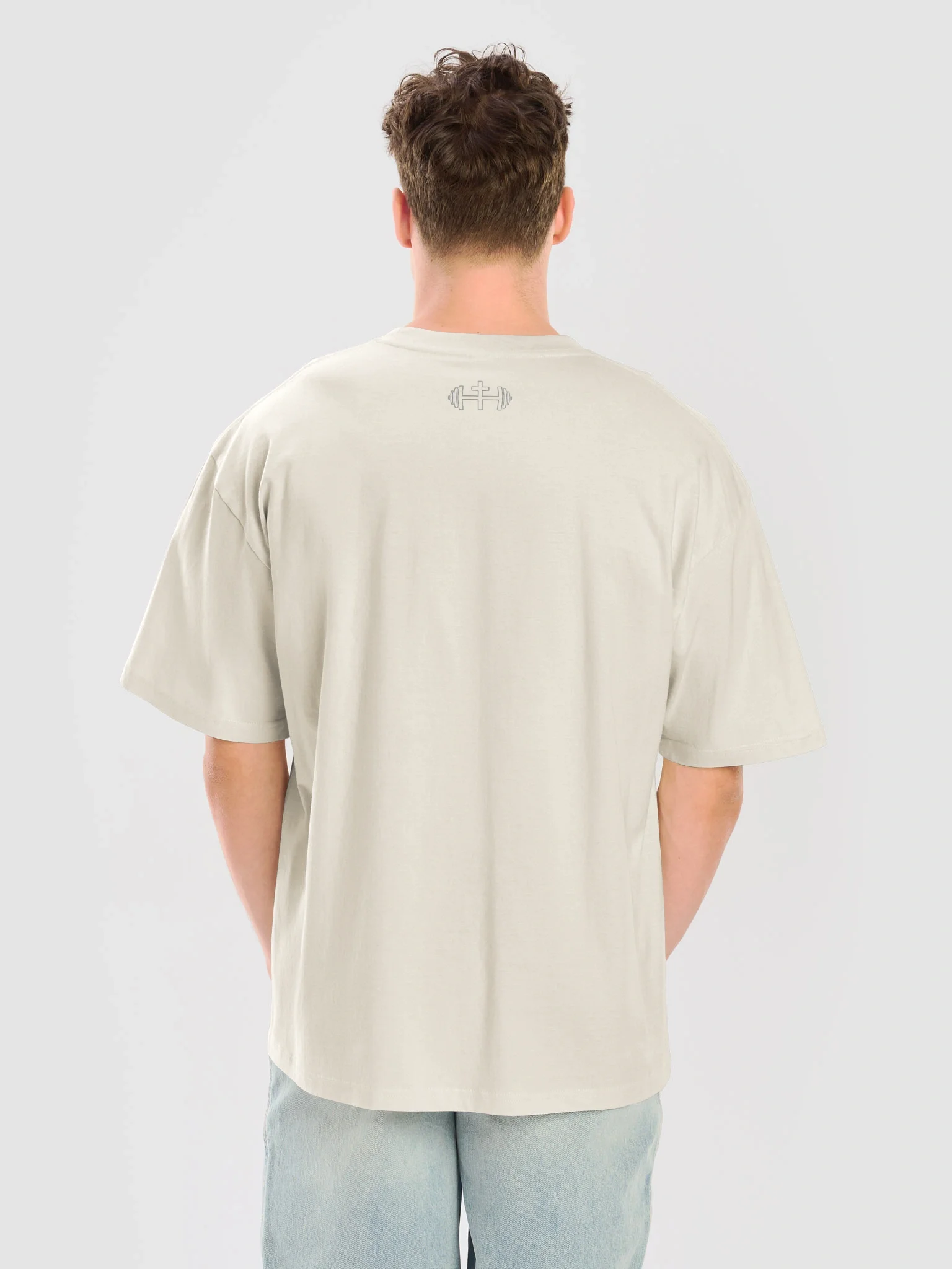 His House Mens Middleweight Oversized T-shirt - Ecru/White by His House