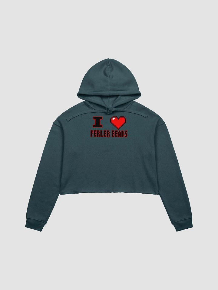 I Heart Perler Bead 2 Crop Hoodie product image (1)