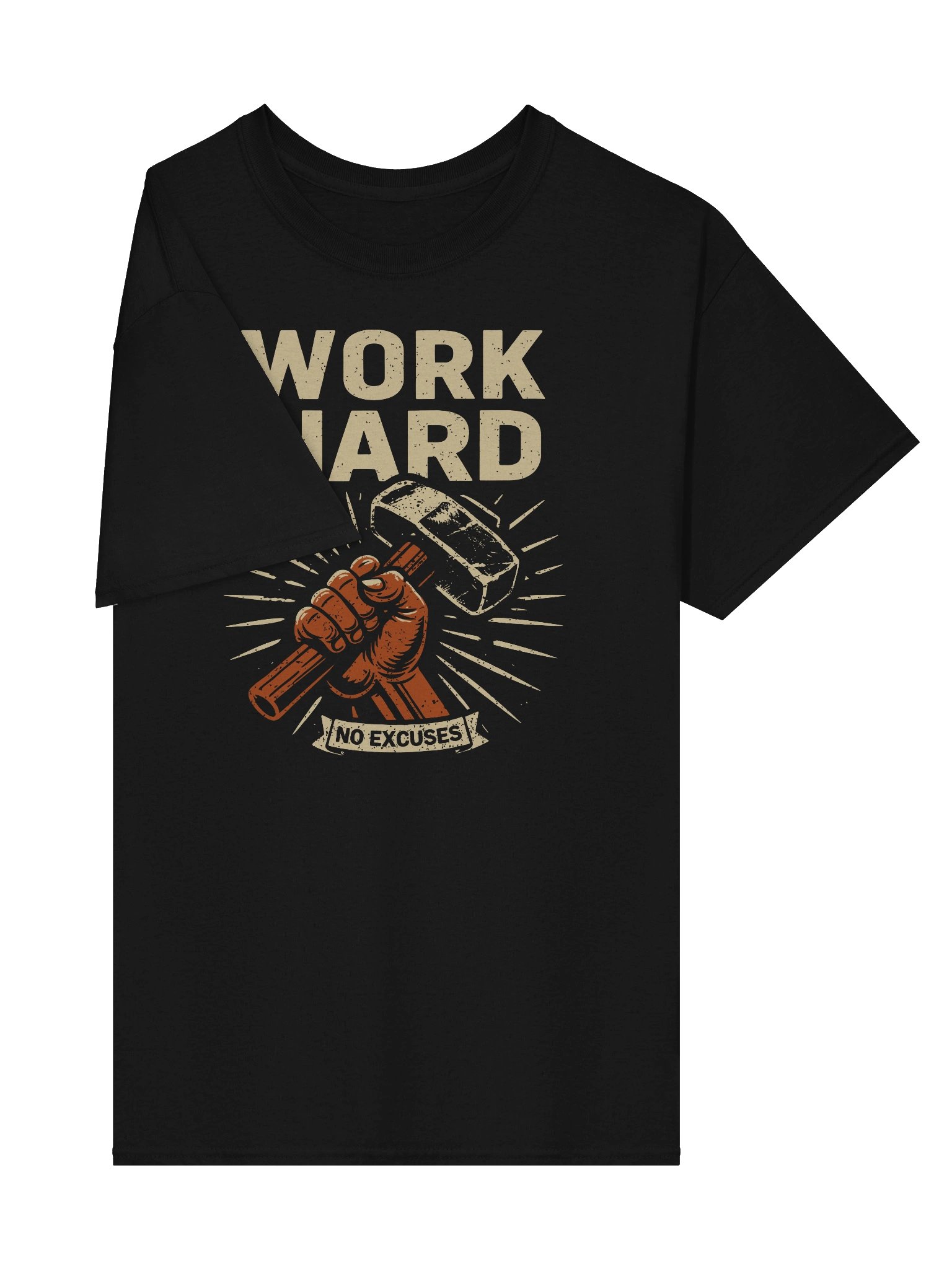 Work Hard — No Excuses Statement T-Shirt product image (15)