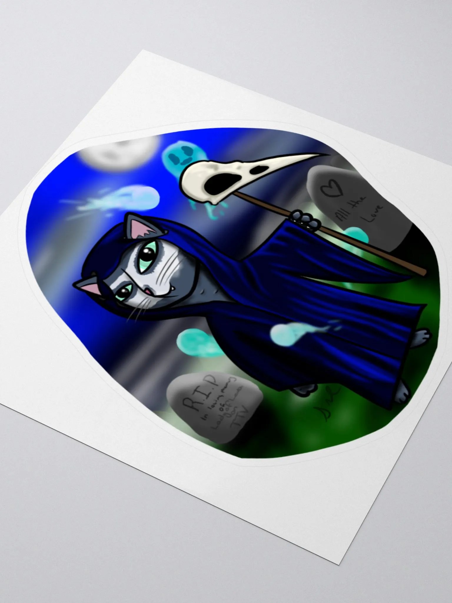 Tom the Grim Cat Sticker product image (3)