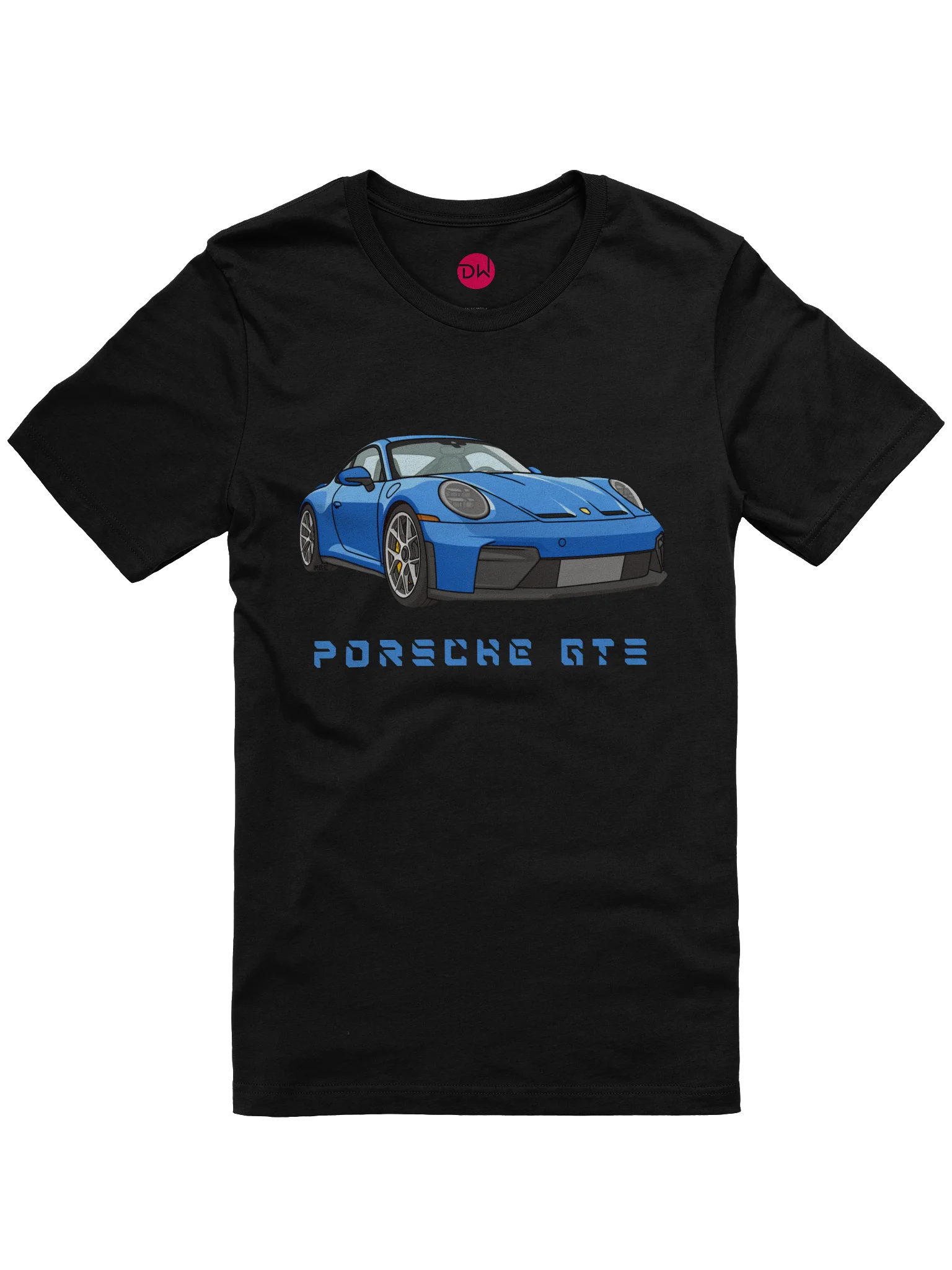 Shark Blue Porsche 911 GT3 Touring Shirt (Retro, Sketch, Silhouette) product image (1)