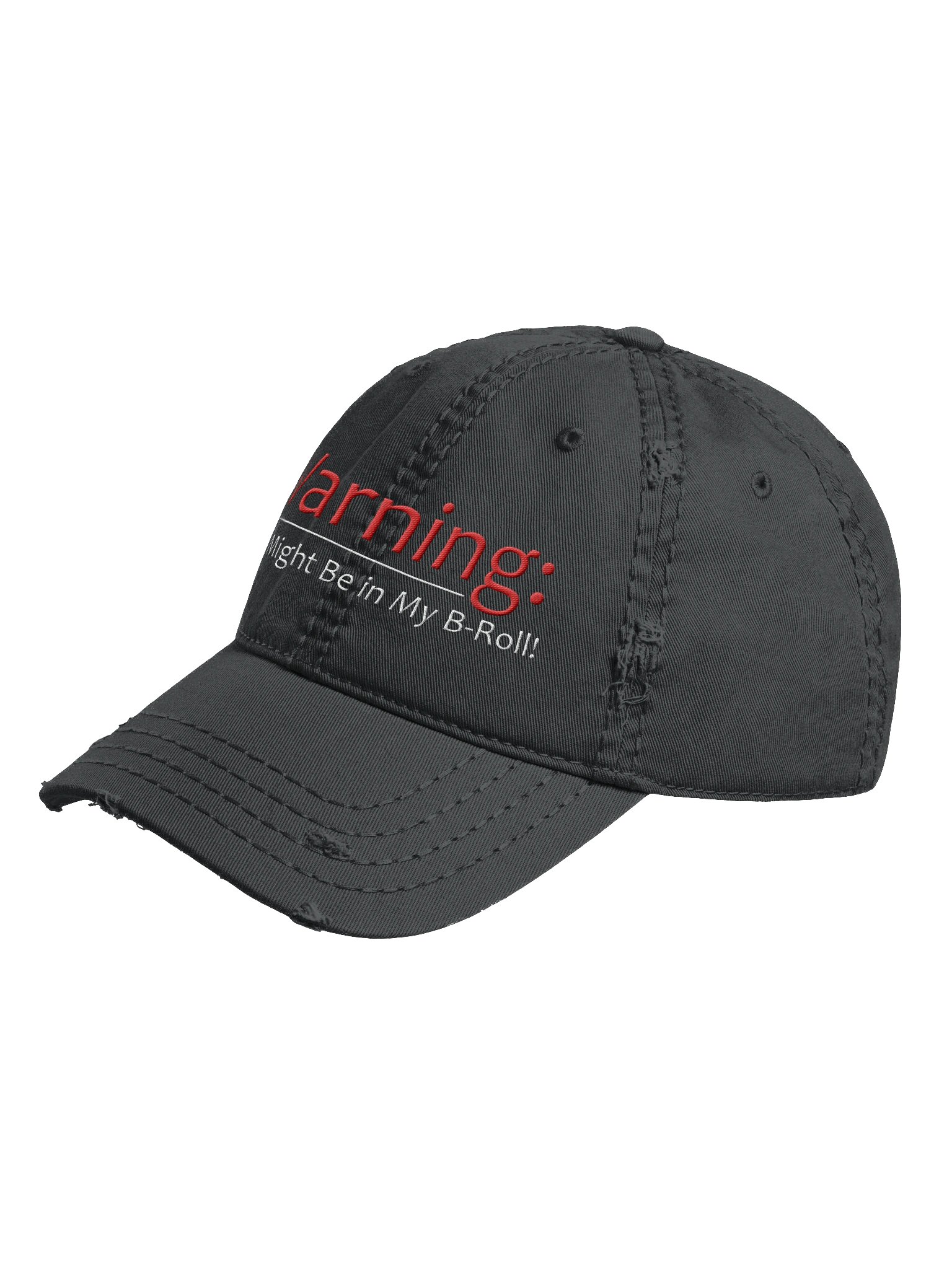 Warning B-Roll Distressed Hat product image (4)