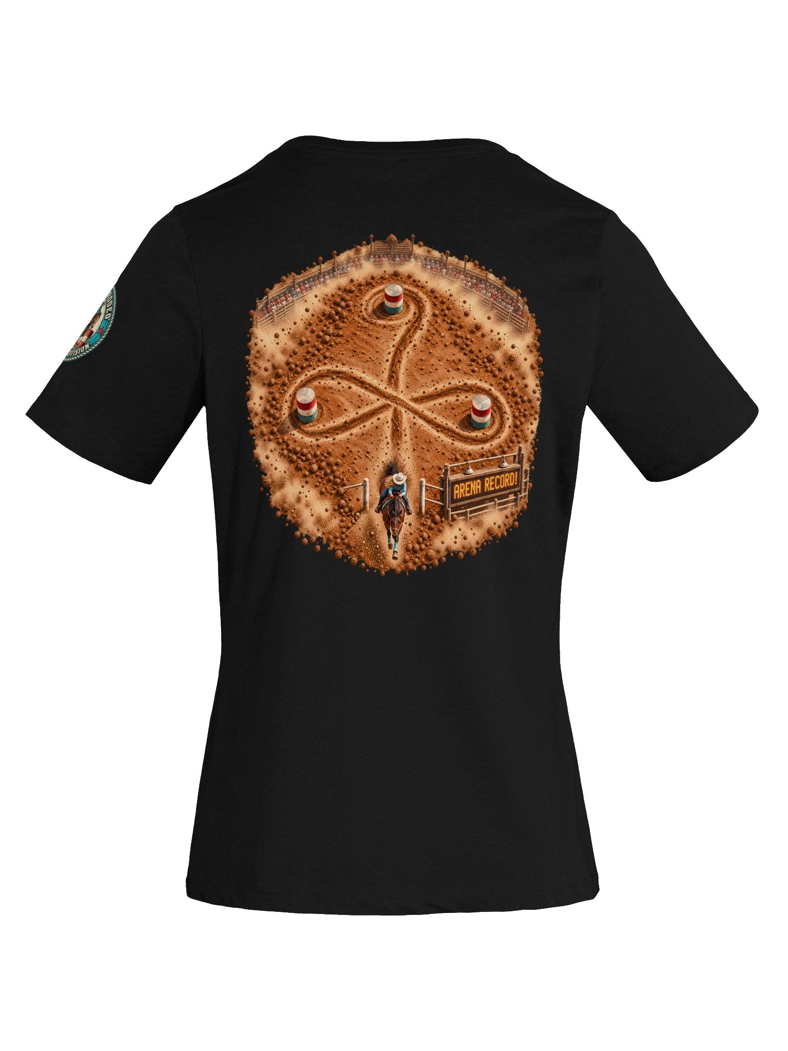 Barrel Racing V-Neck — Cloverleaf Overhead Rodeo Shirt | Broken Cowgirl™ product image (9)