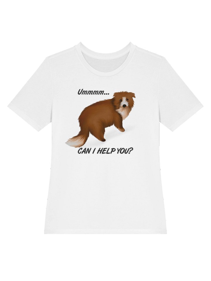 Dog "Ummm... Can I Help You?" T-Shirt. Women's Bella+Canvas Supersoft Relaxed-fit T-Shirt product image (2)