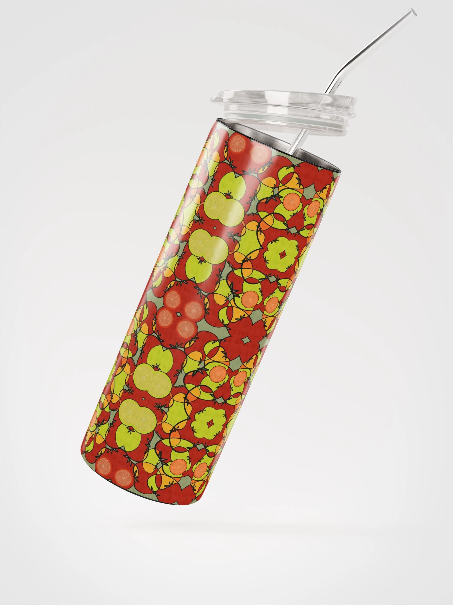 Tomato Glow – Vibrant Pattern Stainless Steel Tumbler product image (3)