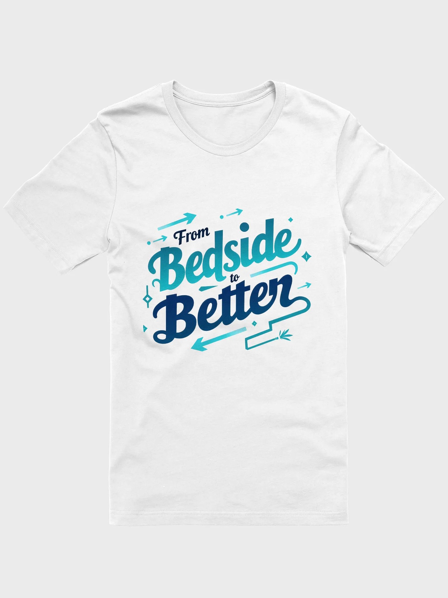 Dynamic Blue Gradient T-Shirt: From Bedside to Better product image (6)