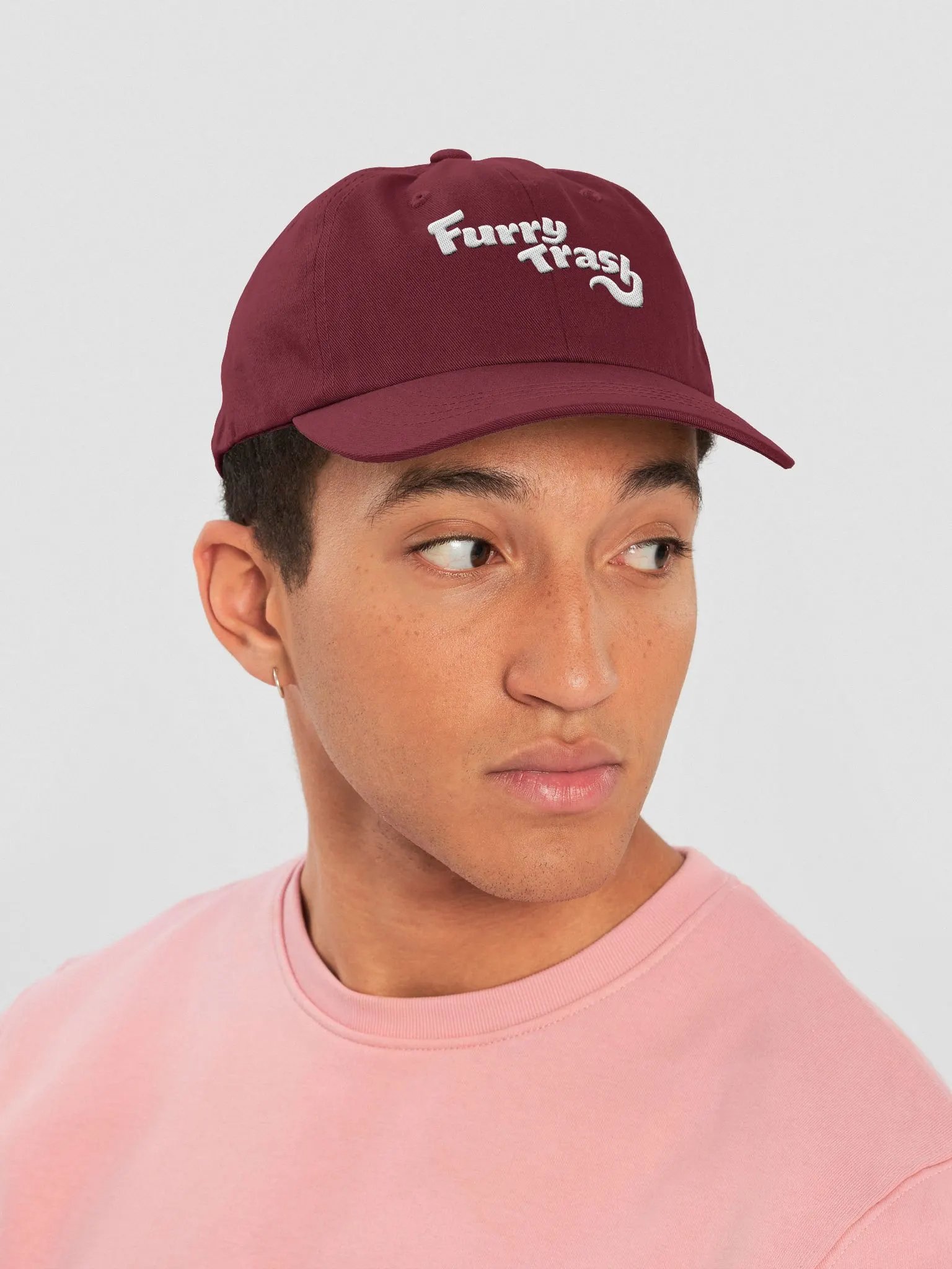 Furry Trash Dad Hat – Bubble Logo - White Thread Collection product image (6)