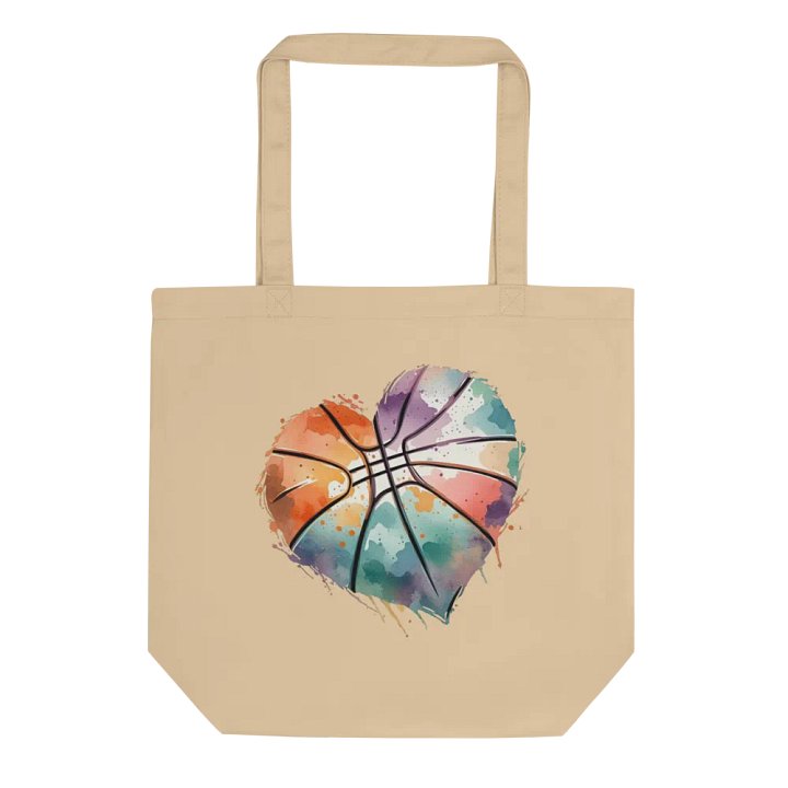 Heart Pastel Basketball Heartfelt Hoops Eco Tote product image (1)