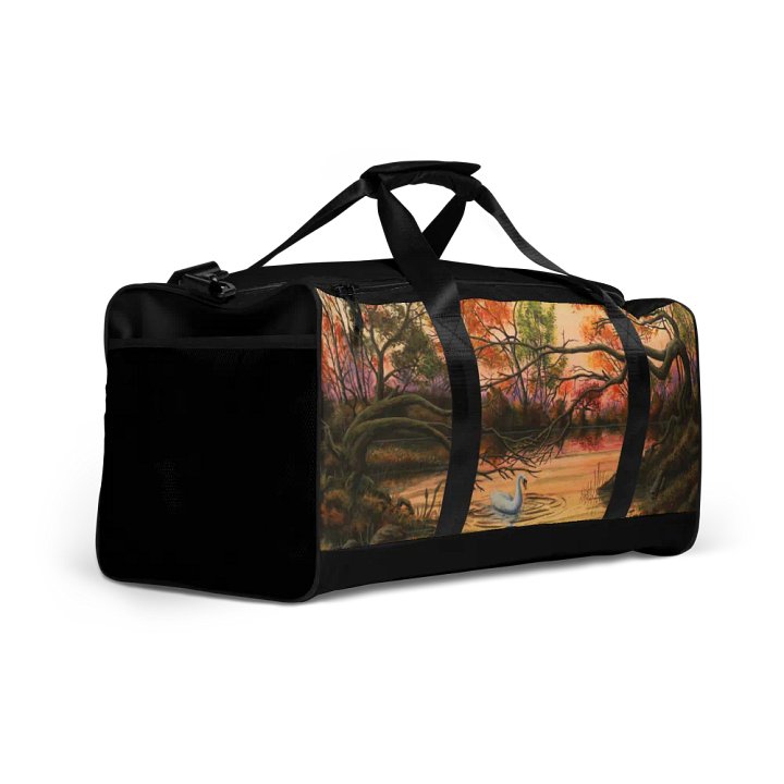 Swan in Autumn Print Duffle Bag product image (2)