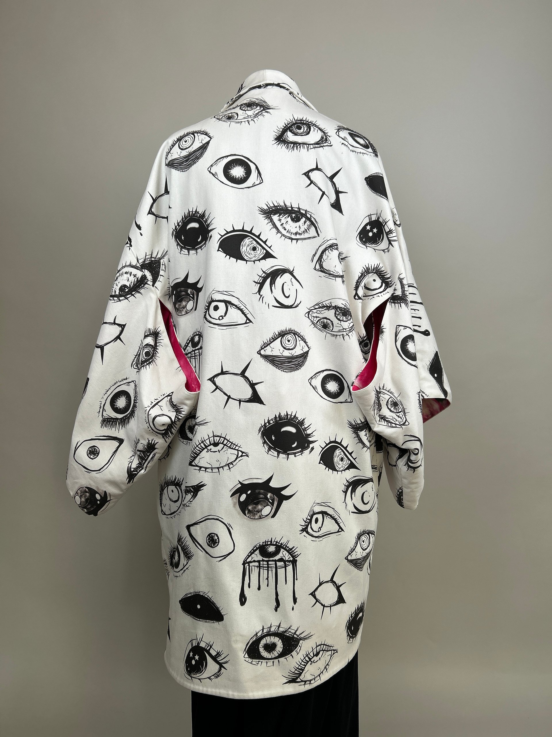 Shawl Haori Traditional Japanese Oversized Denim Jacket product image (2)