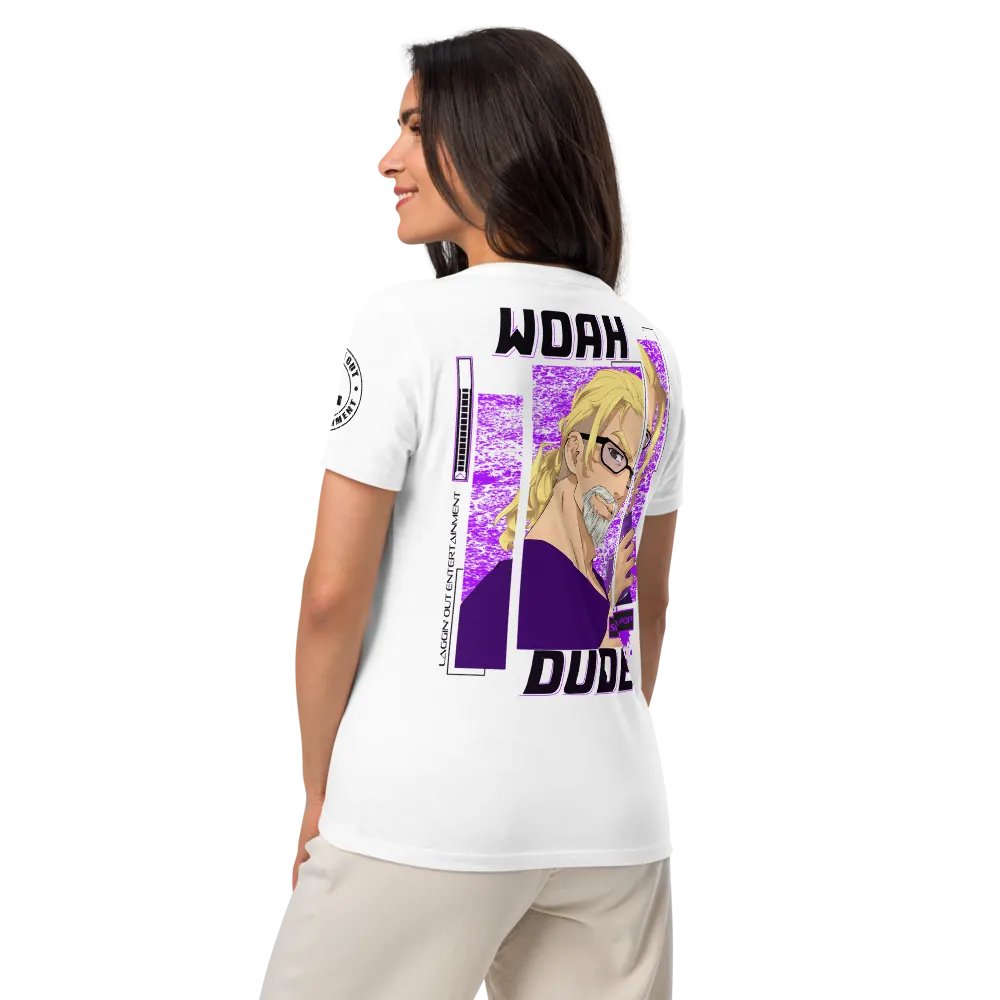 Woah dude V-neck tee white product image (11)