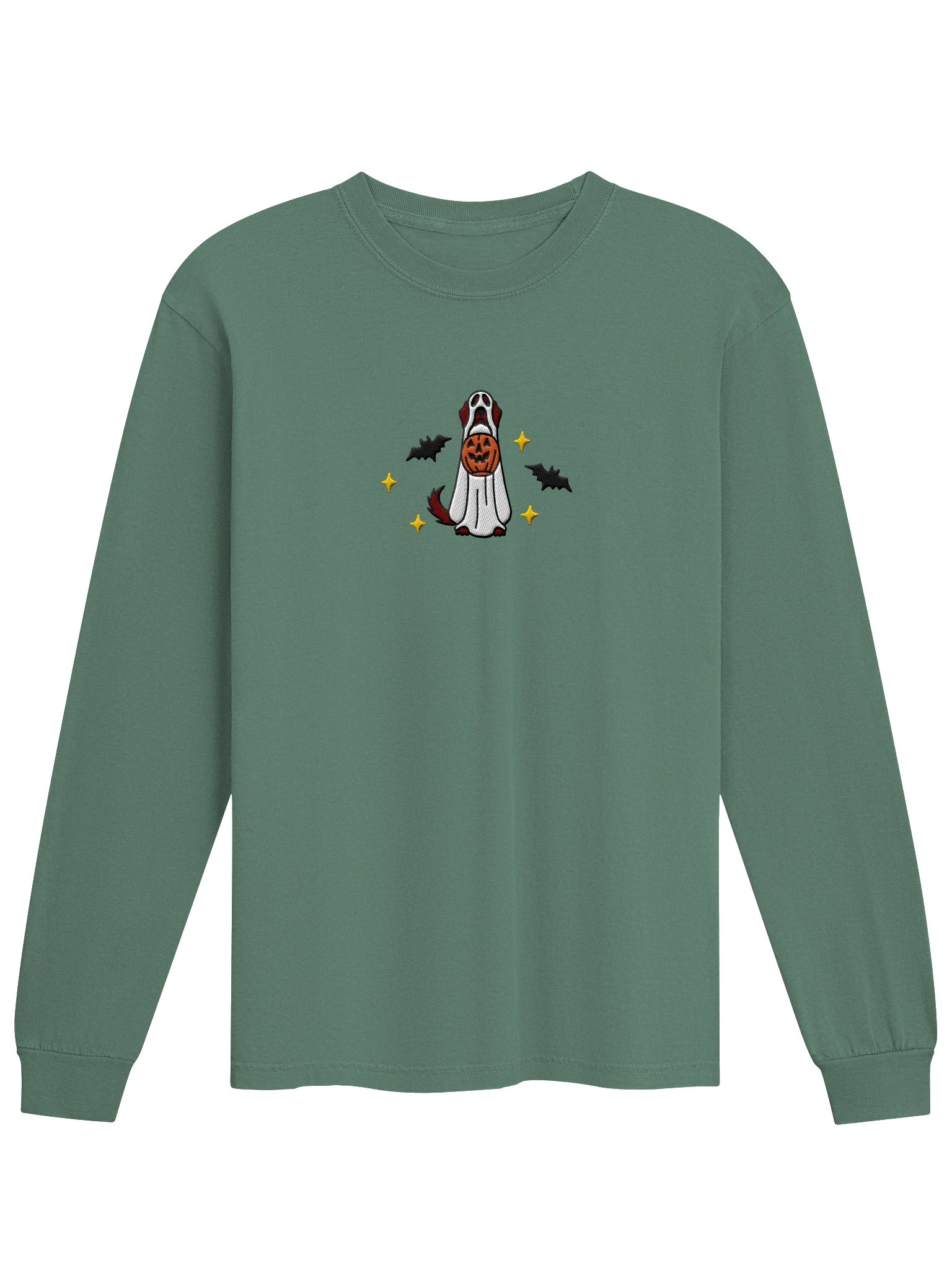 Halloween Flat-Coated Retriever(Liver) Embroidered Long-Sleeve T-Shirt product image (25)