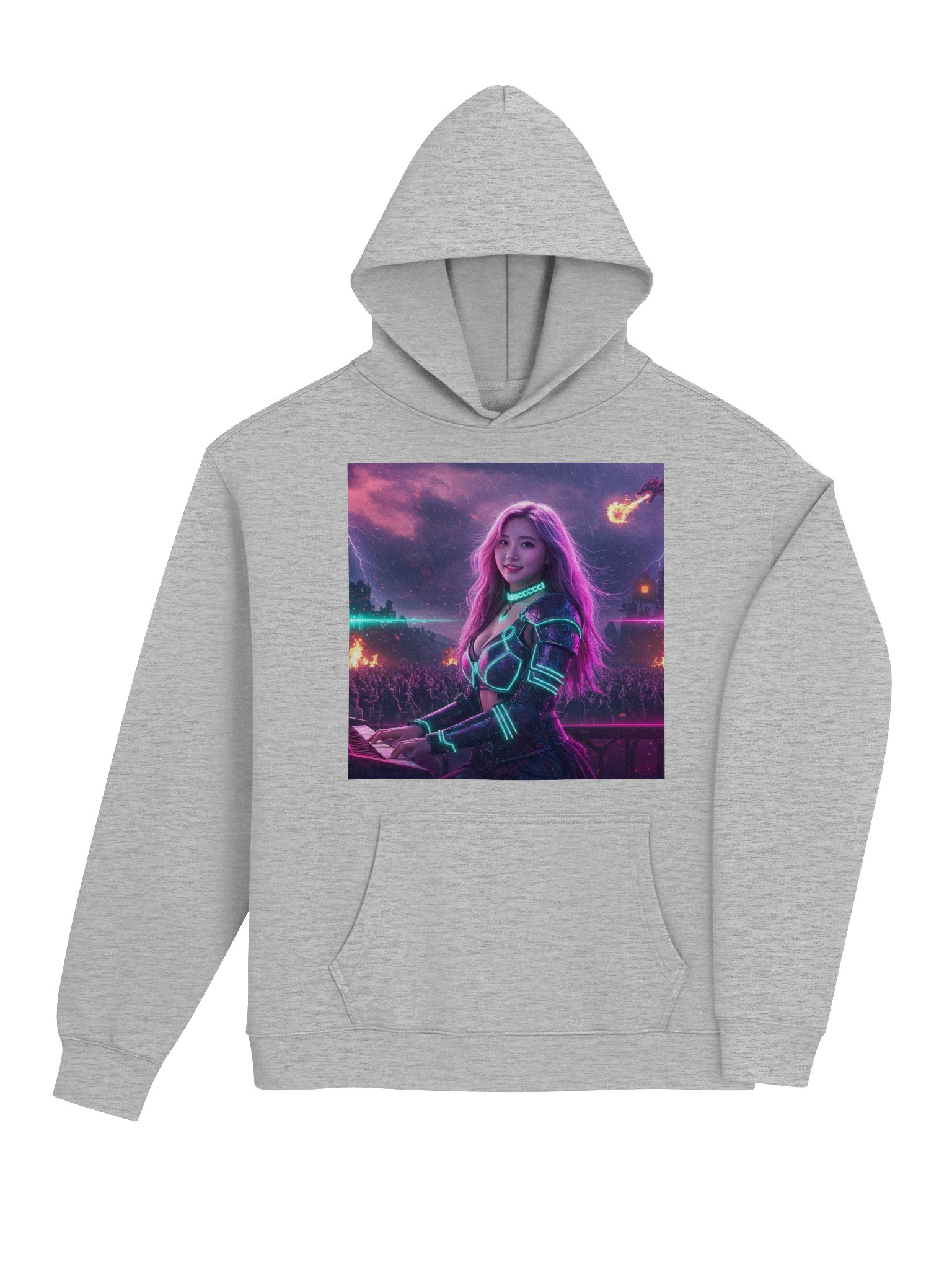 Deltasona Unisex Premium Hoodie (80% Cotton) - White product image (4)
