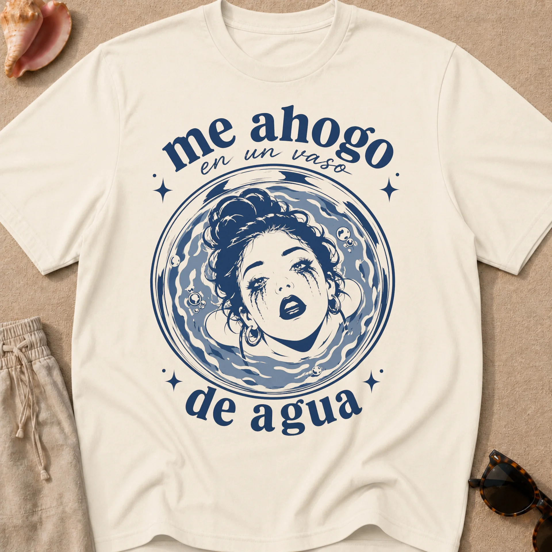 Me Ahogo en un Vaso de Agua Camiseta Unisex product image (1)