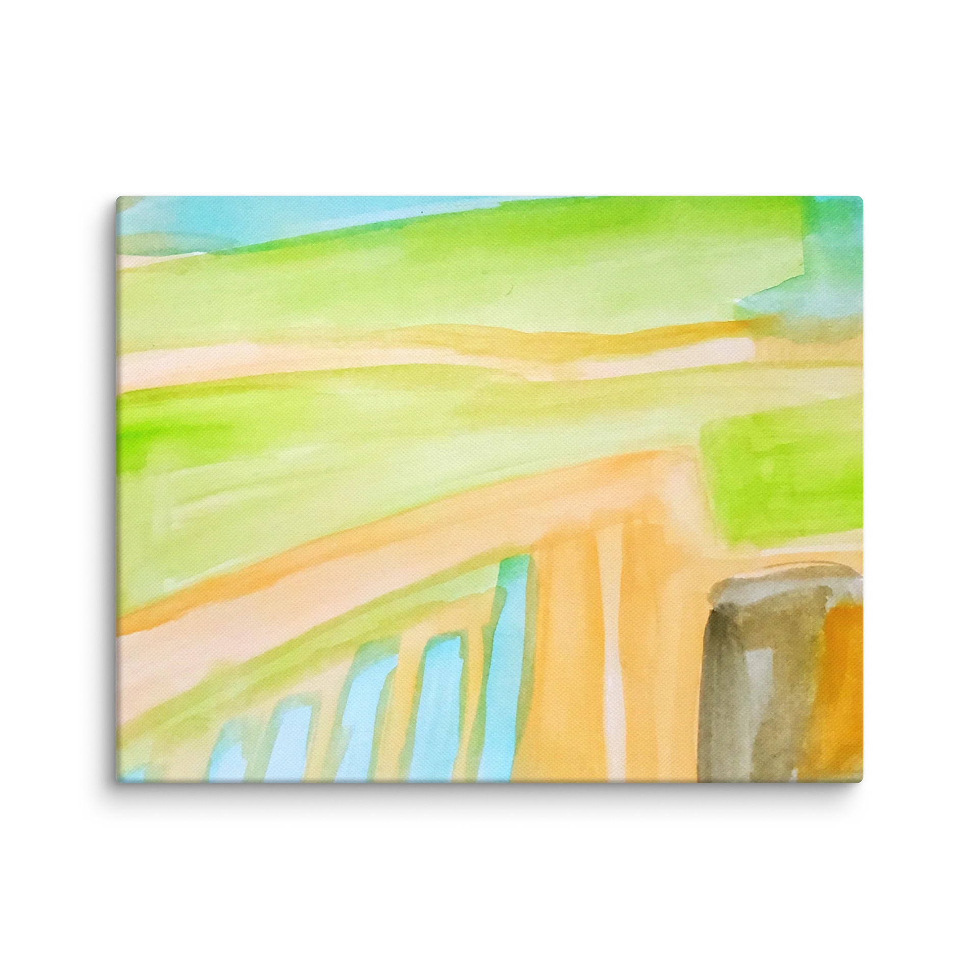 Abstract Horizon Canvas Print Watercolor Painting product image (1)