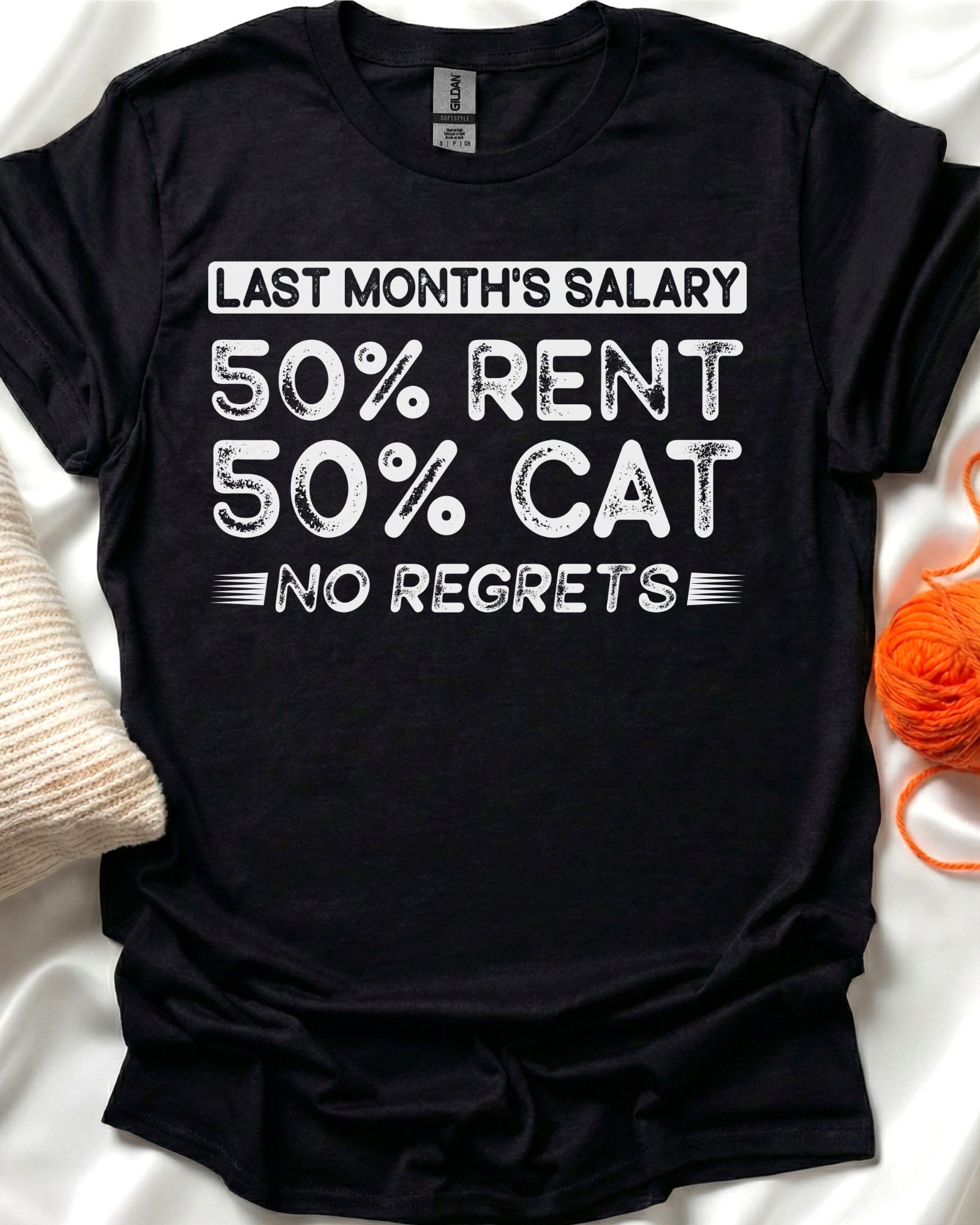 No Regrets Cat Salary T-Shirt product image (1)