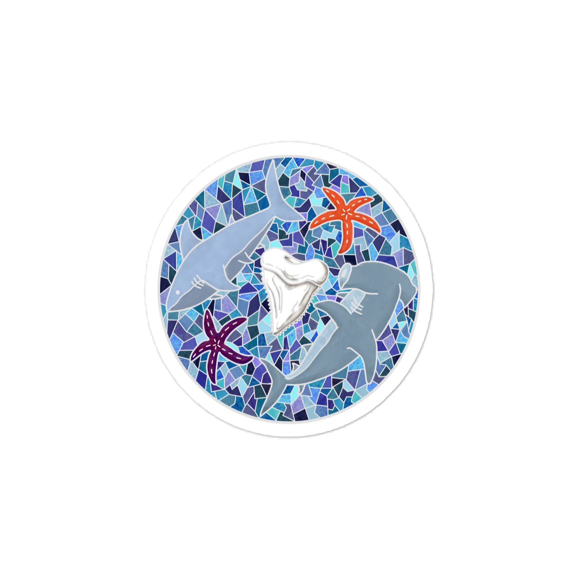 Mosaic Sharks Decal product image (1)