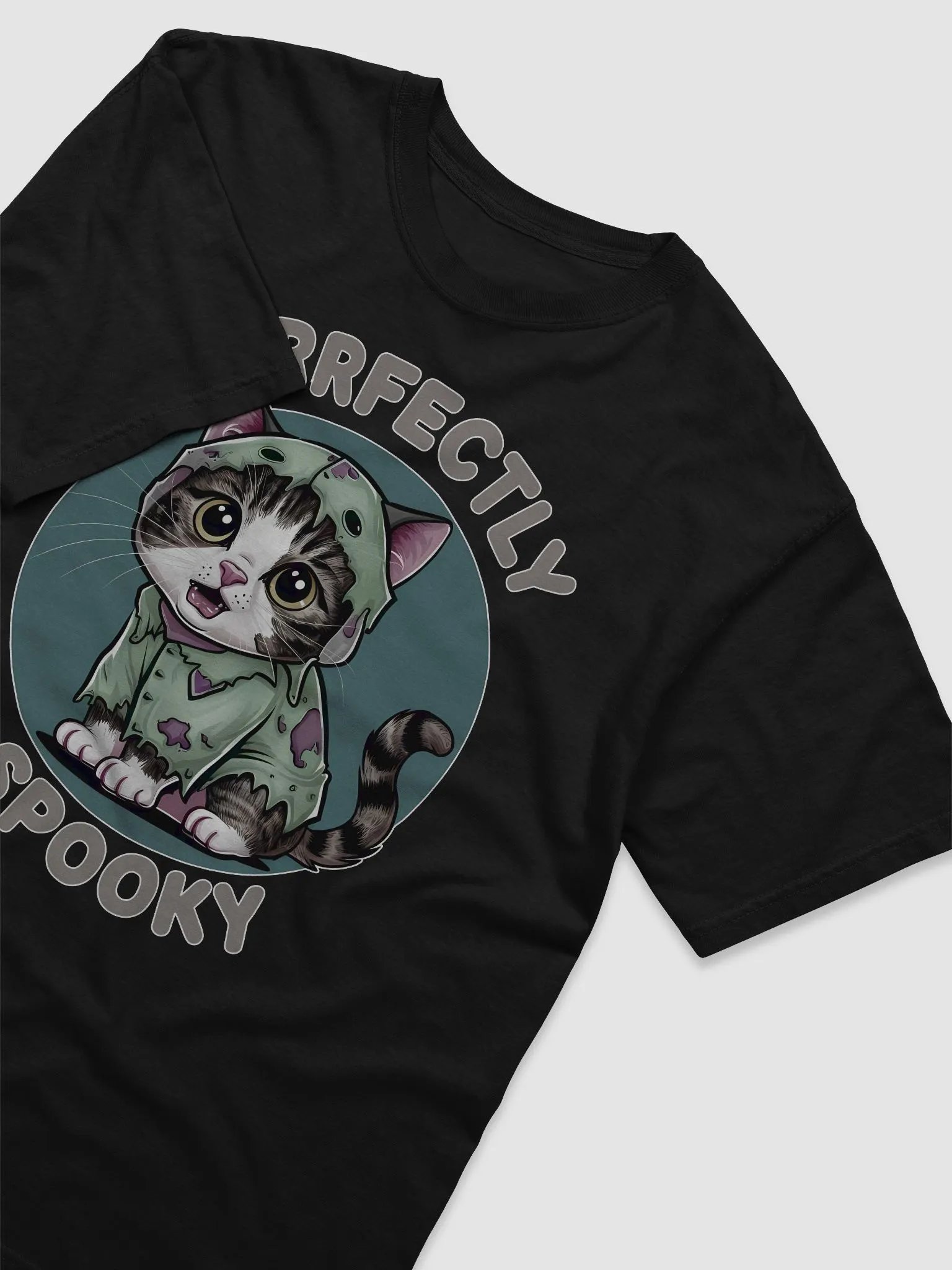 Purrfectly Spooky Cat Graphic Tee product image (2)