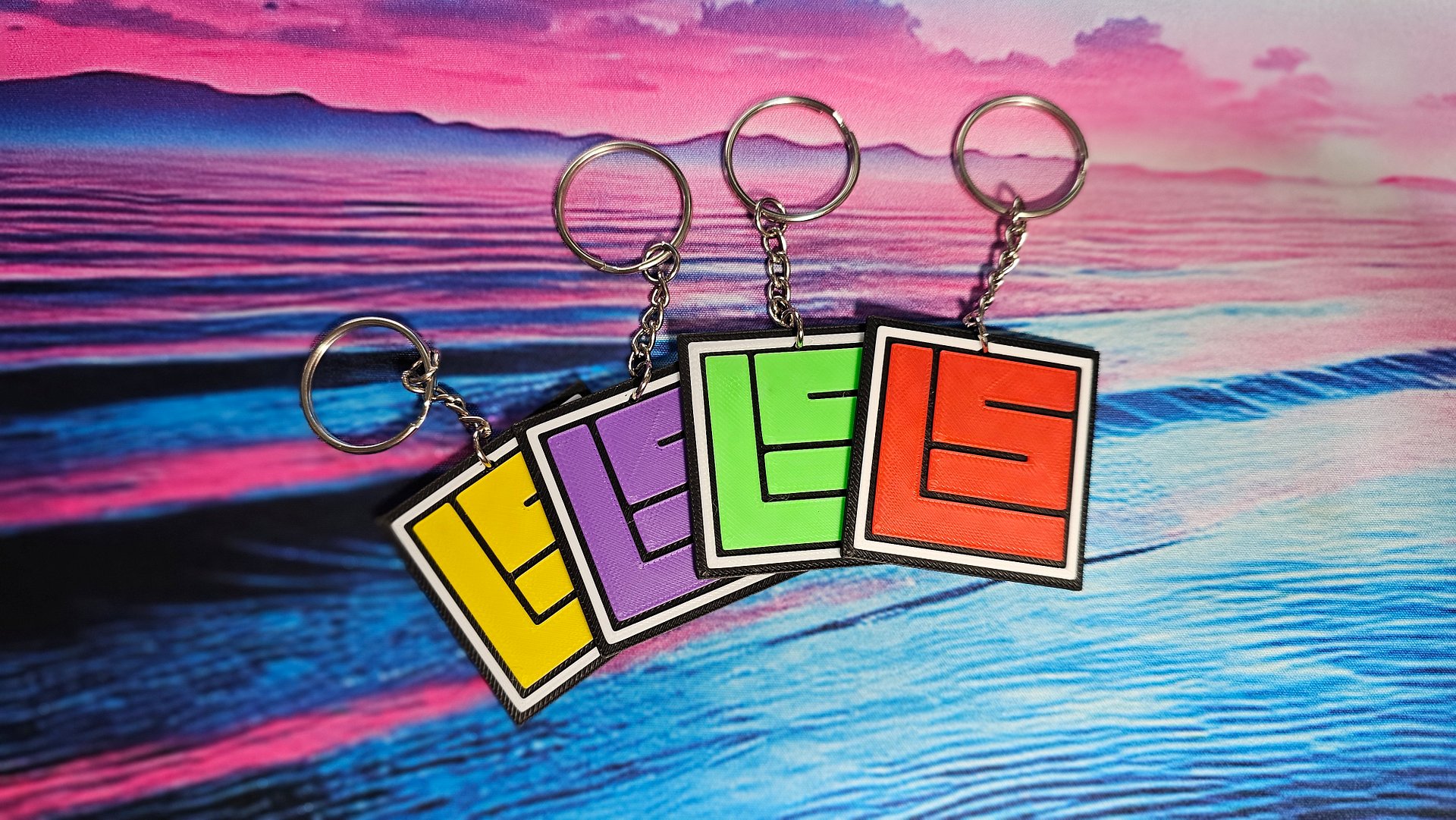 LS Square 3D Printed Key Chain product image (1)