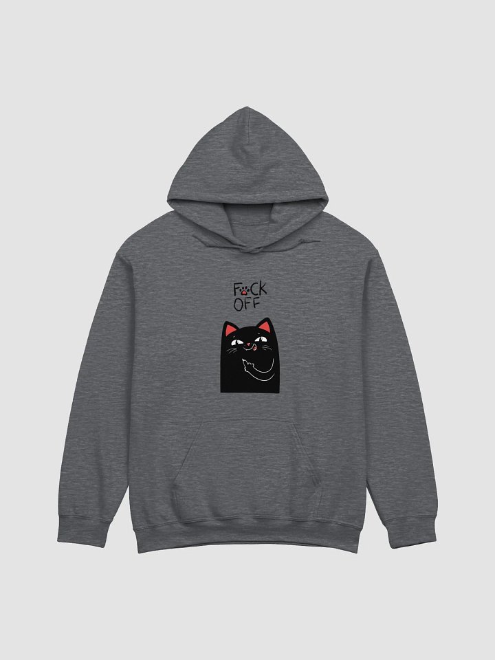 Mischievous Black Cat Middle Finger Hoodie product image (6)