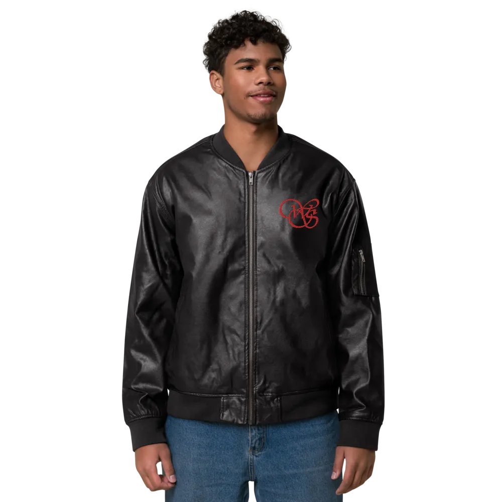 WS Faux Leather Bomber Jacket product image (3)