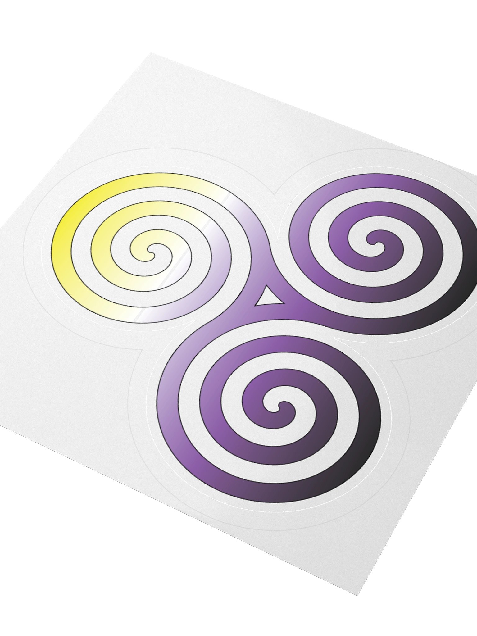 Non-binary Pride Gradient Celtic Triskelion Sticker product image (9)