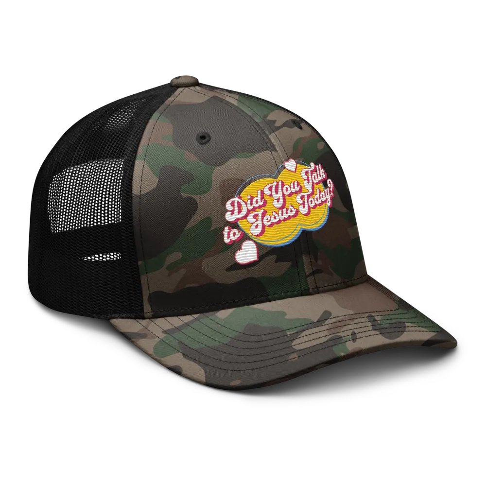 "Did You Talk to Jesus Today?" - Camo Hat product image (6)