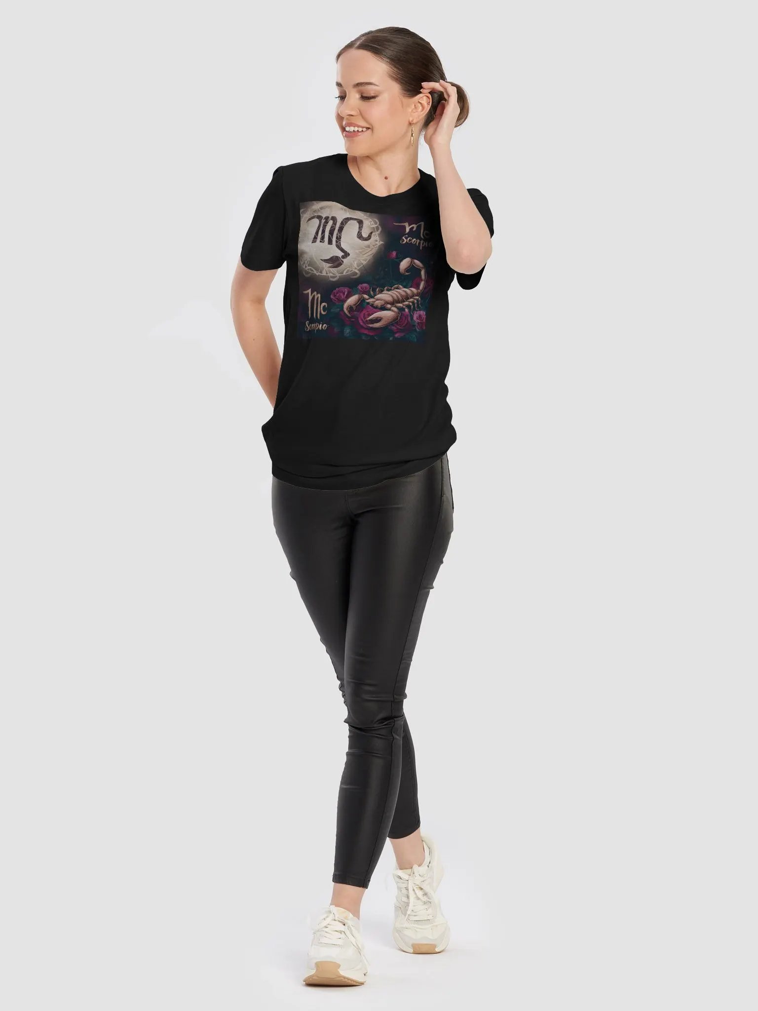 Scorpio Zodiac Unisex Supersoft T-Shirt with Floral Design product image (1)